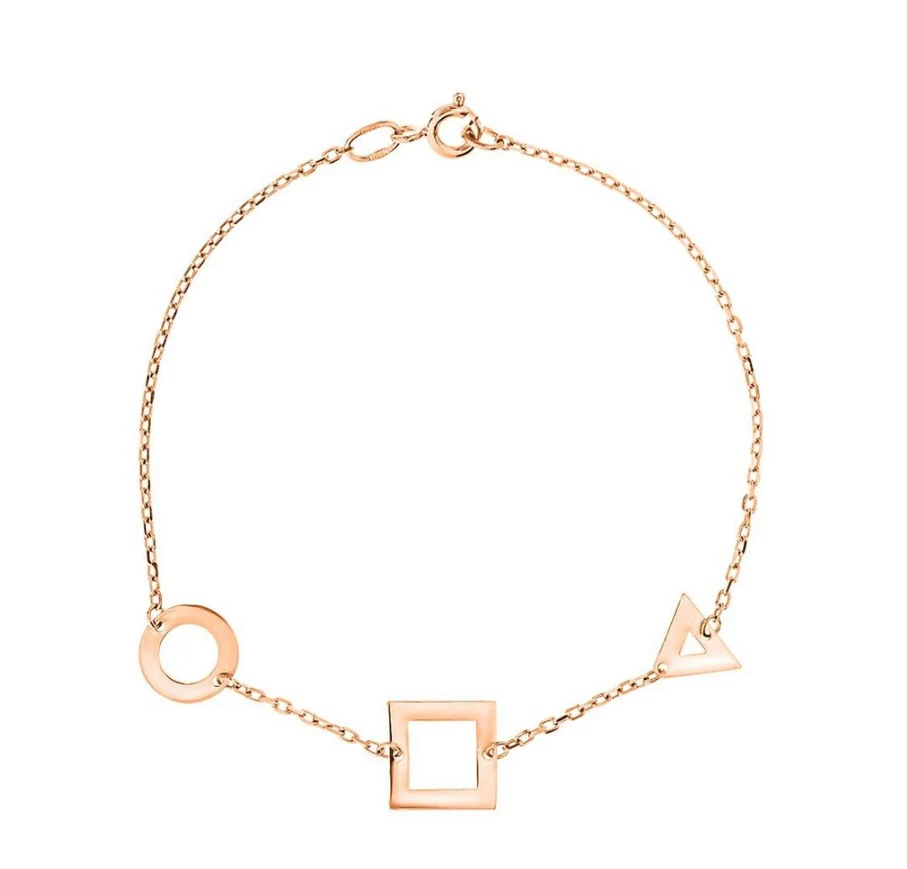 Bracelet in 14K/585 Rose Gold Geometry - Image 3
