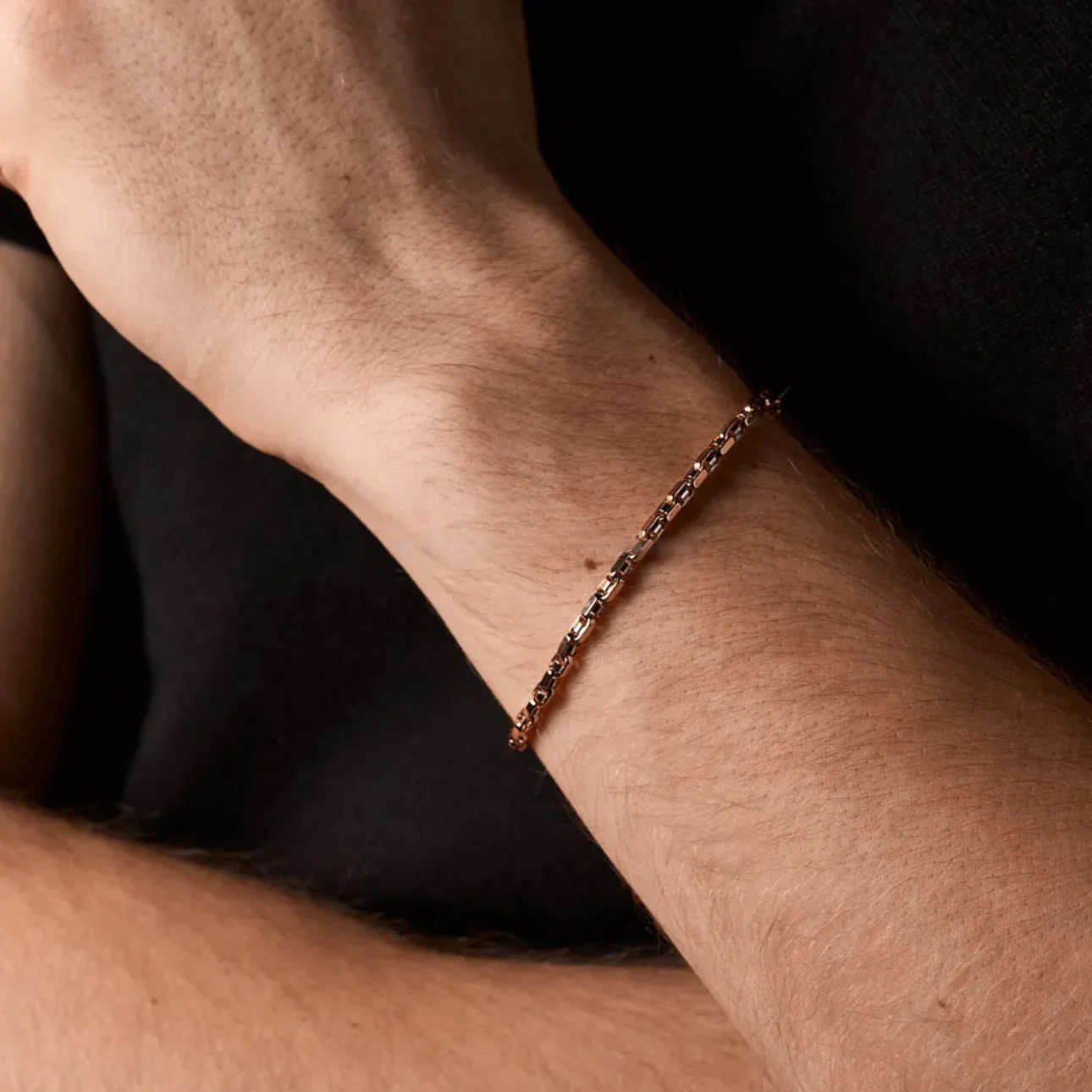 Bracelet in 14K/585 Rose Gold with Rhodium Plated Details - Image 2