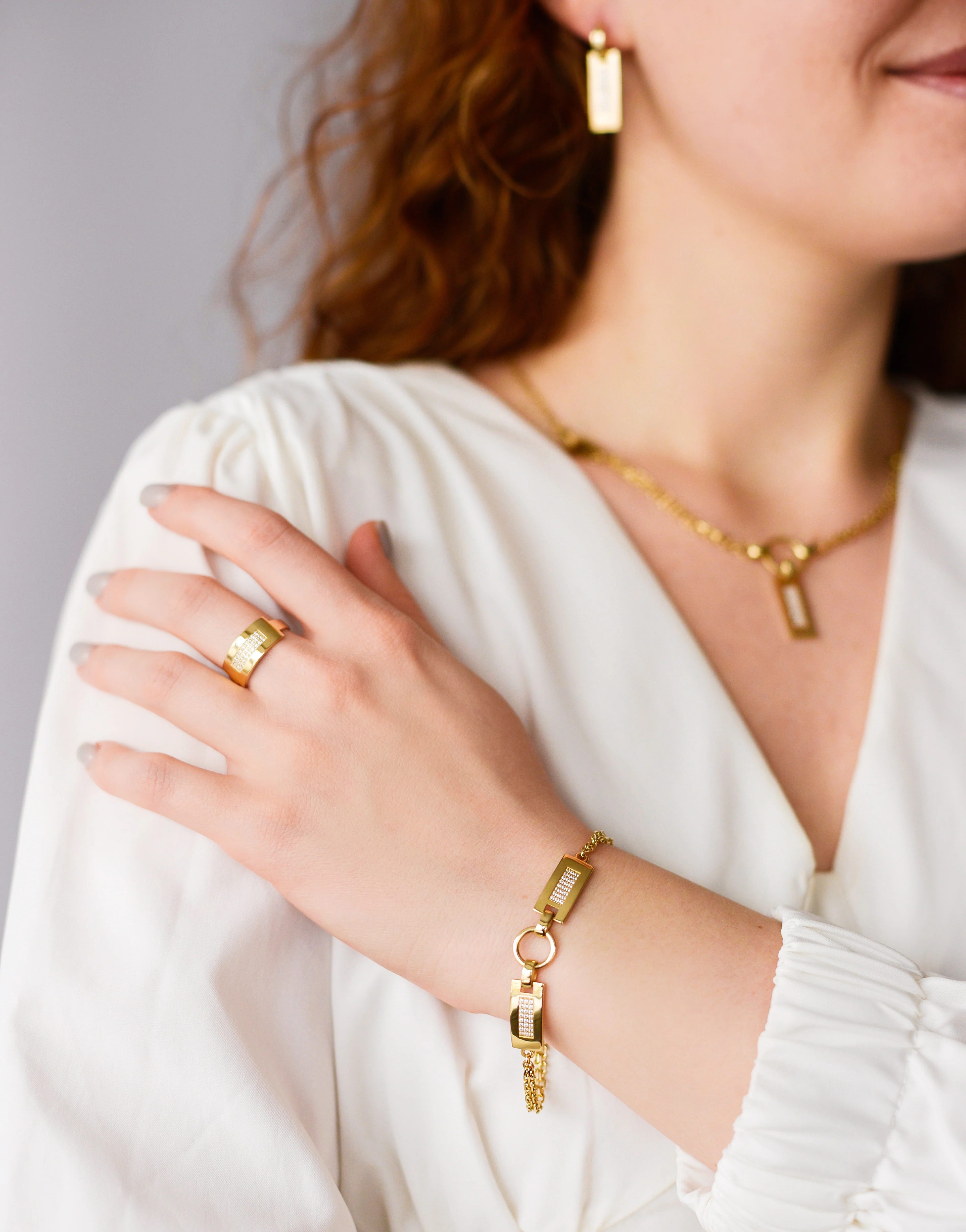 Bracelet in 14K/585 Rose Gold with Cubic Zirconia - Image 2