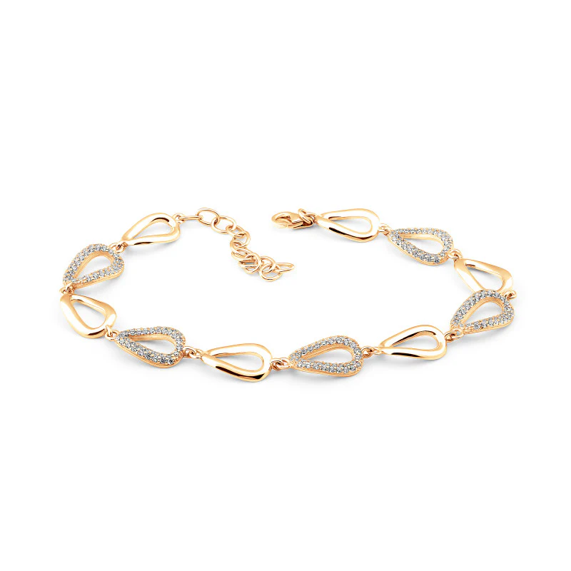 Bracelet in 14K/585 Rose Gold with Cubic Zirconia