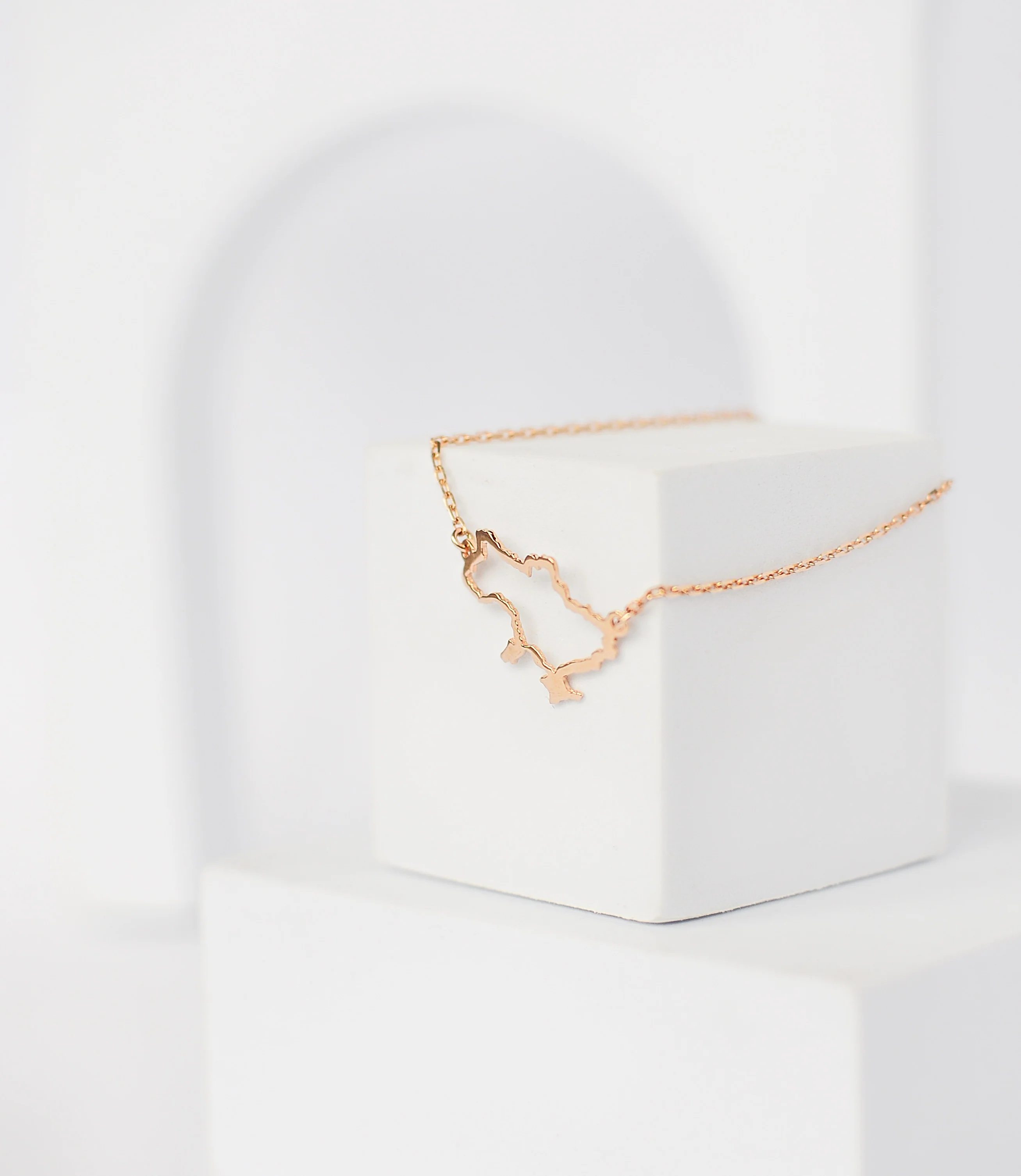Bracelet Map of Ukraine in 14K/585 Rose Gold - Image 3