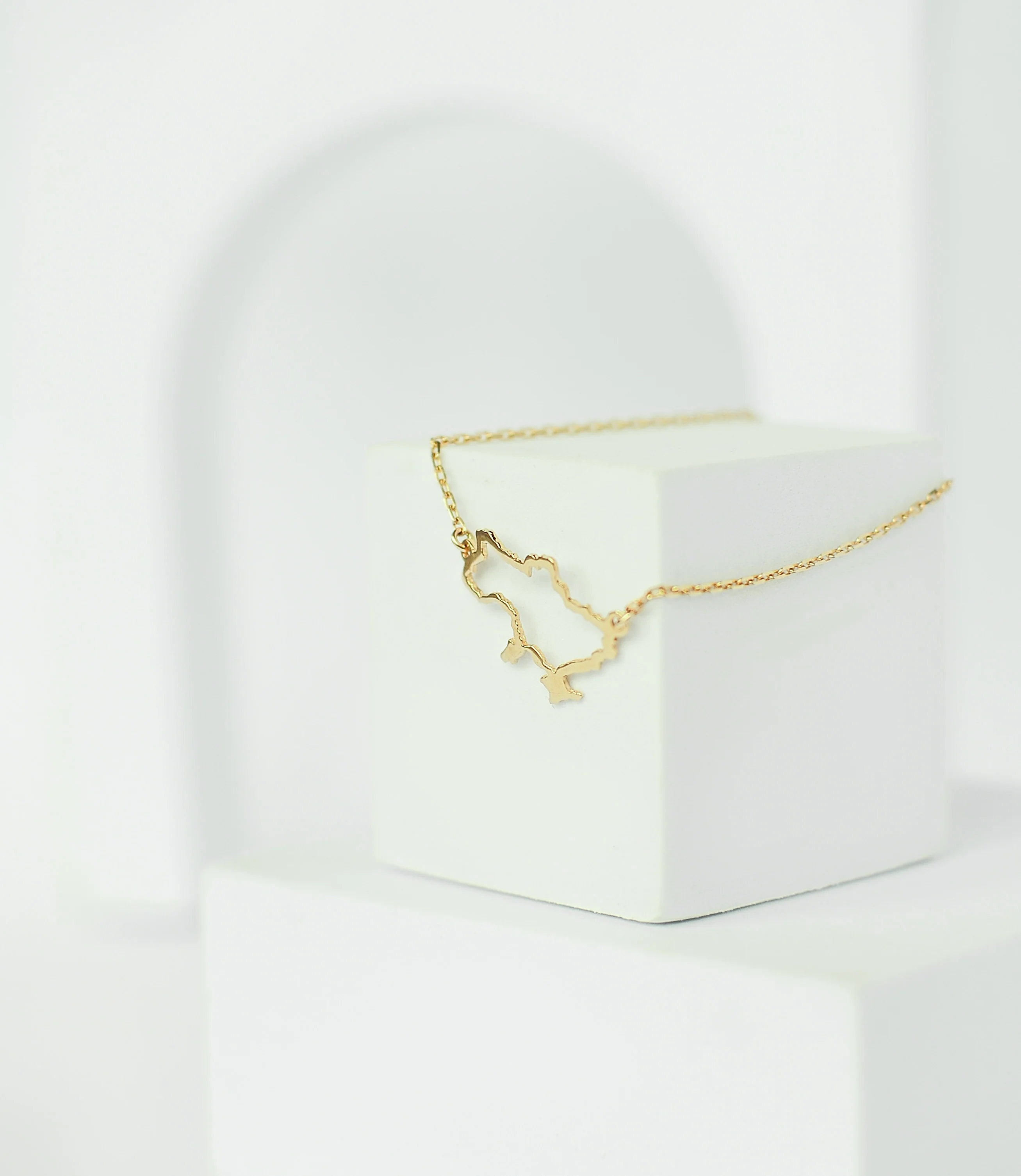 Bracelet Map of Ukraine in 14K/585 Yellow Gold - Image 3