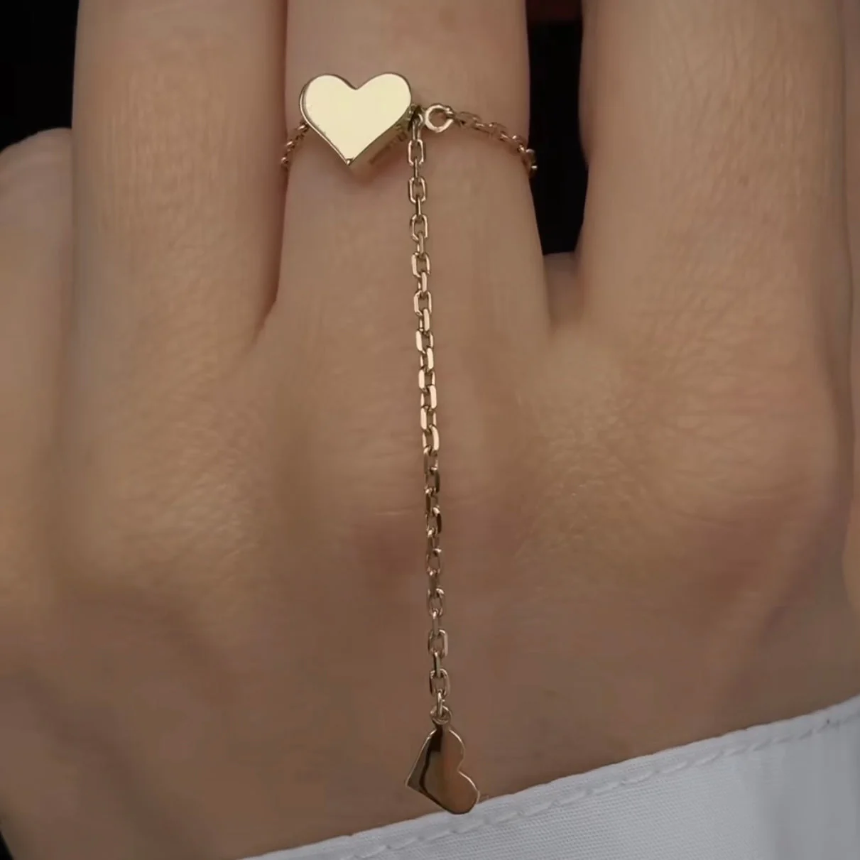 Chain Ring in 14K/585 Rose Gold - Image 2