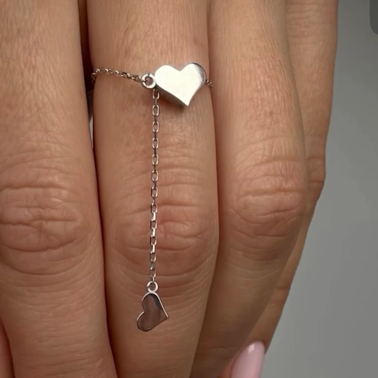 Chain Ring in 14K/585 White Gold - Image 2