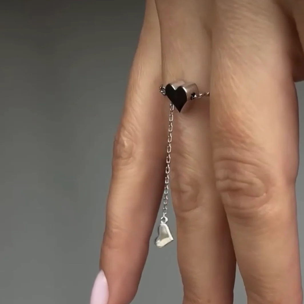 Chain Ring in 14K/585 White Gold - Image 3