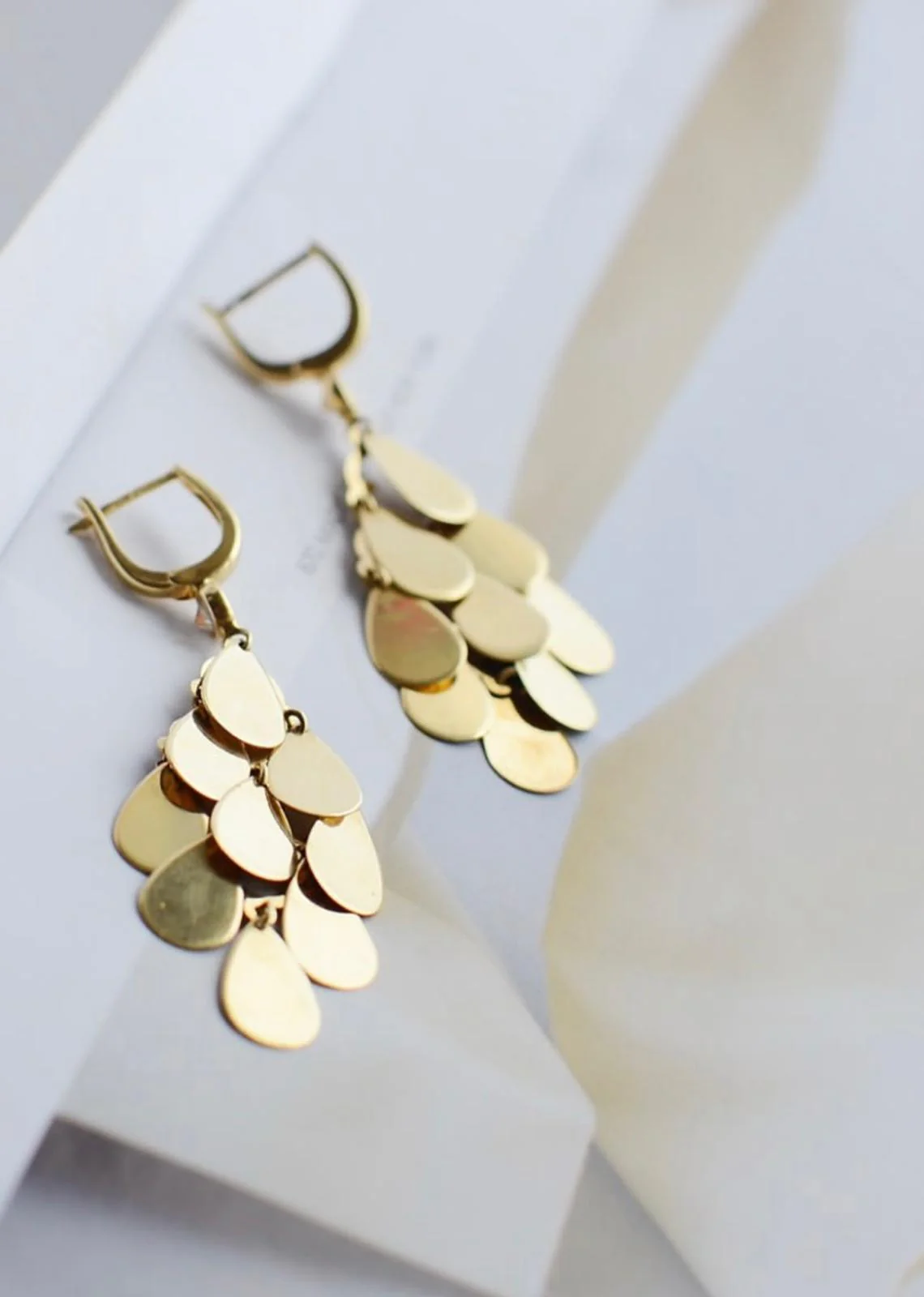 Chandelier Earrings in 14K/585 Yellow Gold - Image 3