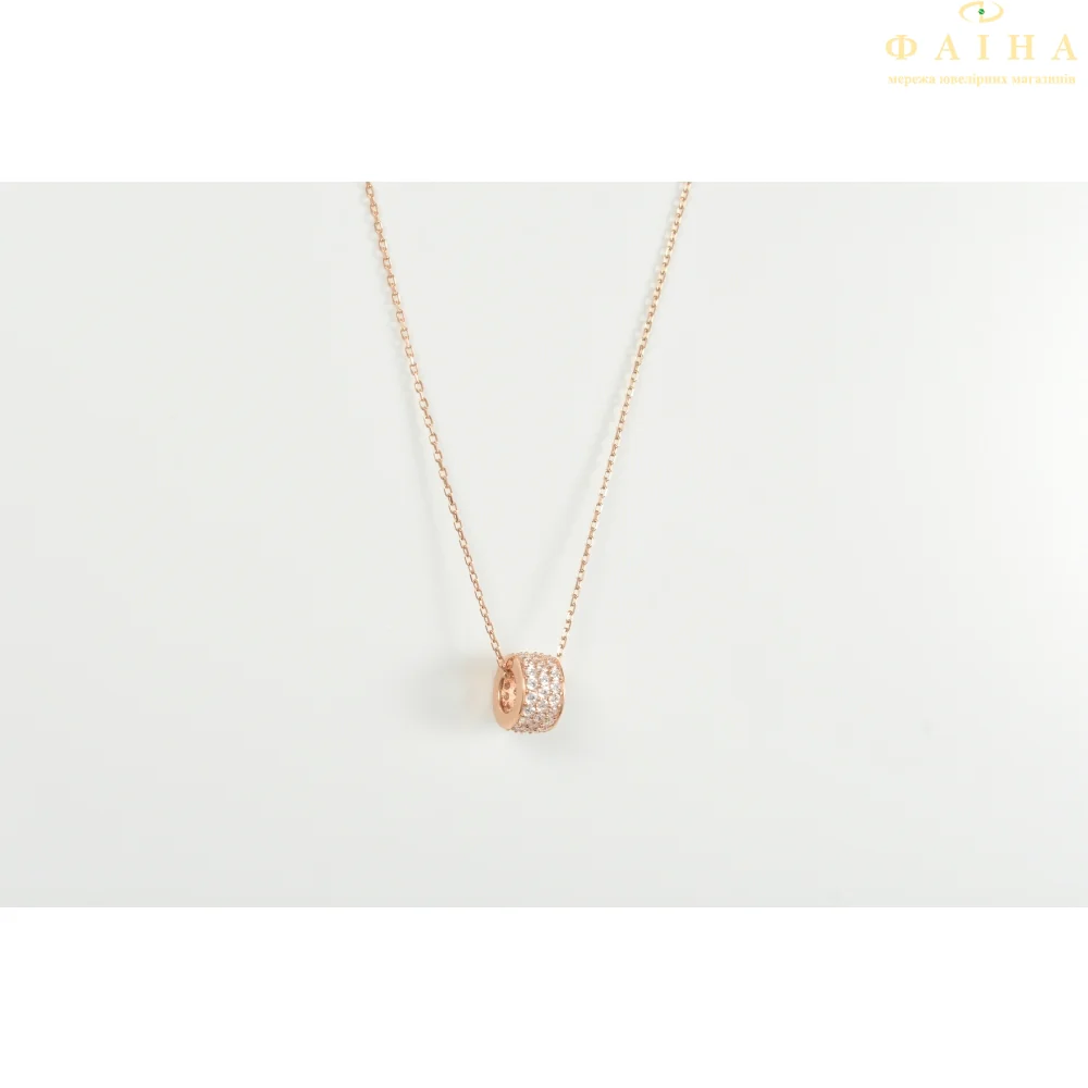 Charm Pendant in 14K/585 Rose Gold with Cubic Zirconia - Image 2