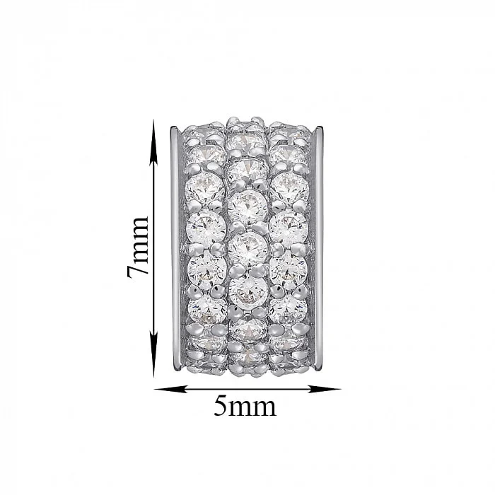 Charm Pendant in 14K/585 White Gold with Cubic Zirconia - Image 3