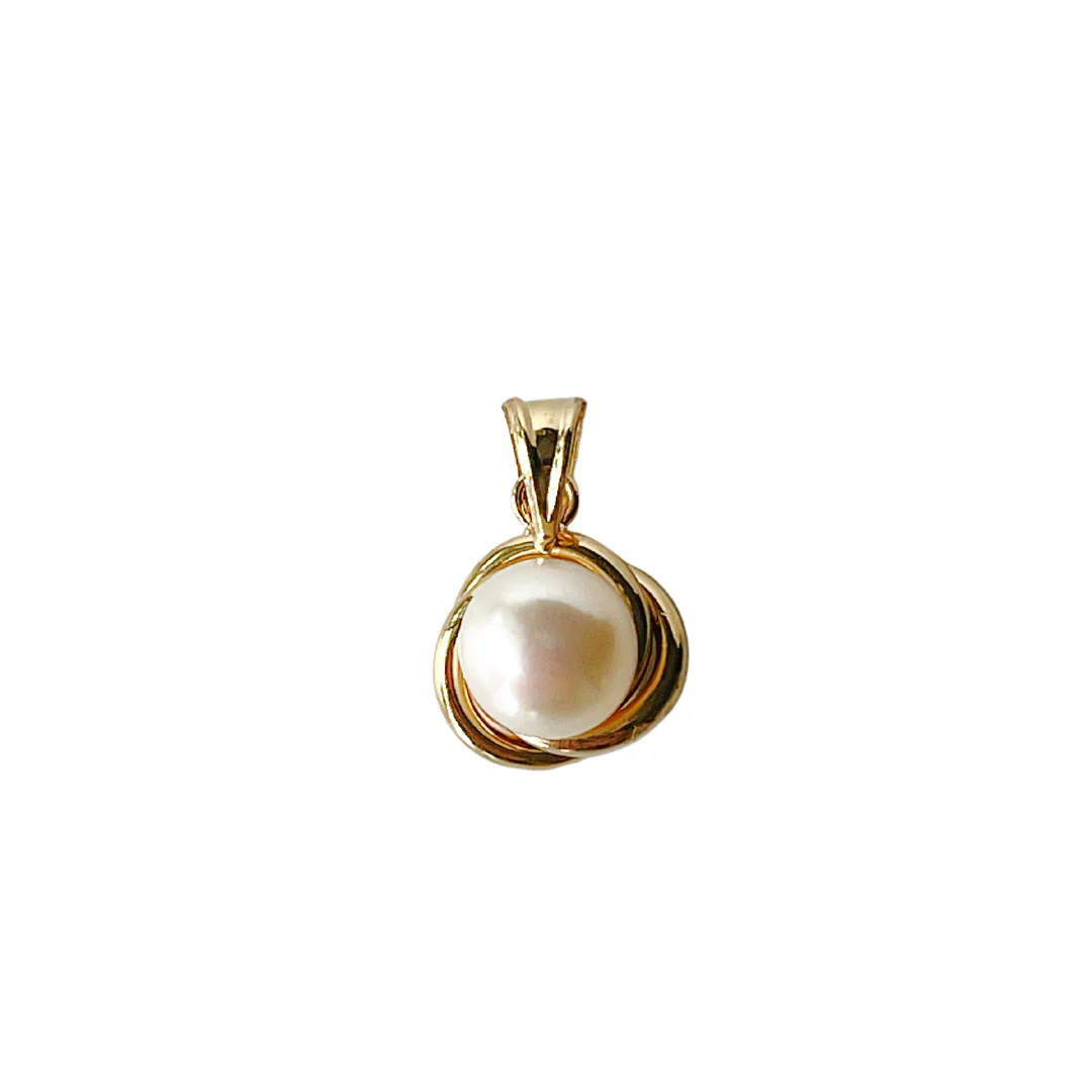Pendant with Pearl in 14K/585 Yellow Gold - Image 3