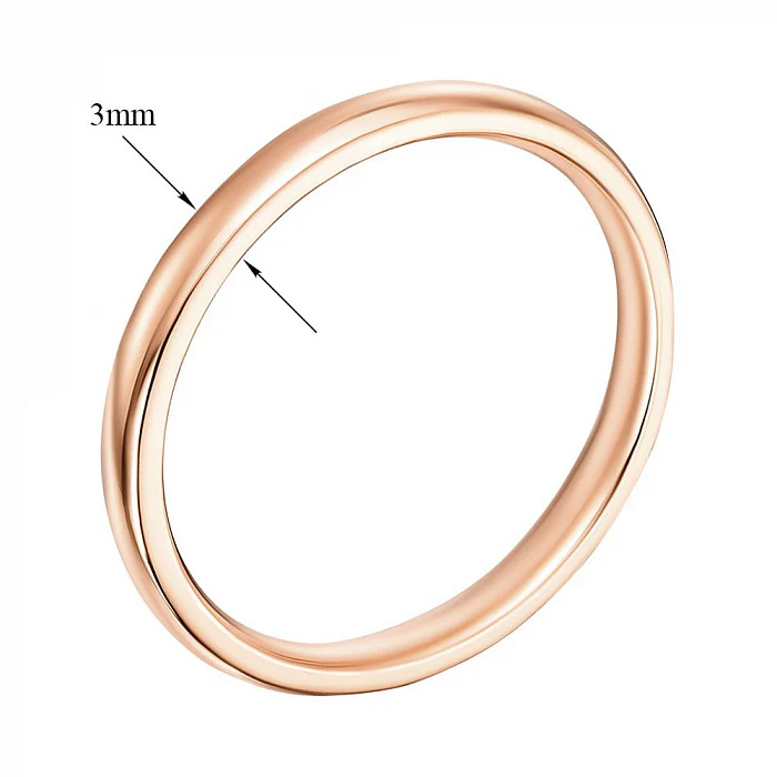 3 mm Classic Wedding Band/Ring in 14K/585 Rose Gold Comfort  Fit - Image 4