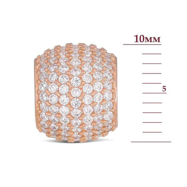 Charm Pendant in 14K/585 Rose Gold with Cubic Zirconia - Image 2