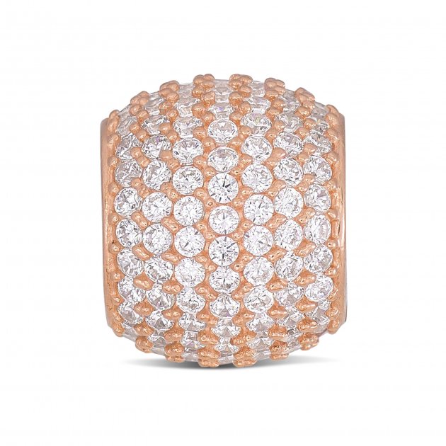 Charm Pendant in 14K/585 Rose Gold with Cubic Zirconia - Image 3