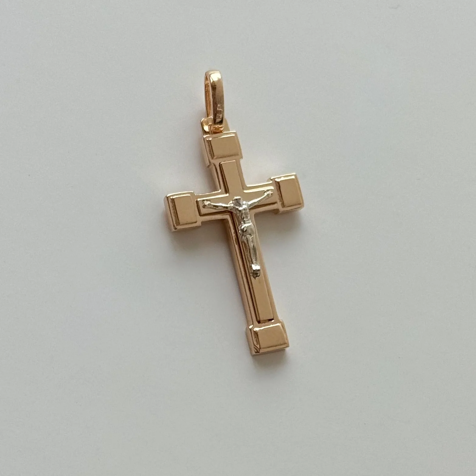 Cross in 14K/585 Rose and White Gold