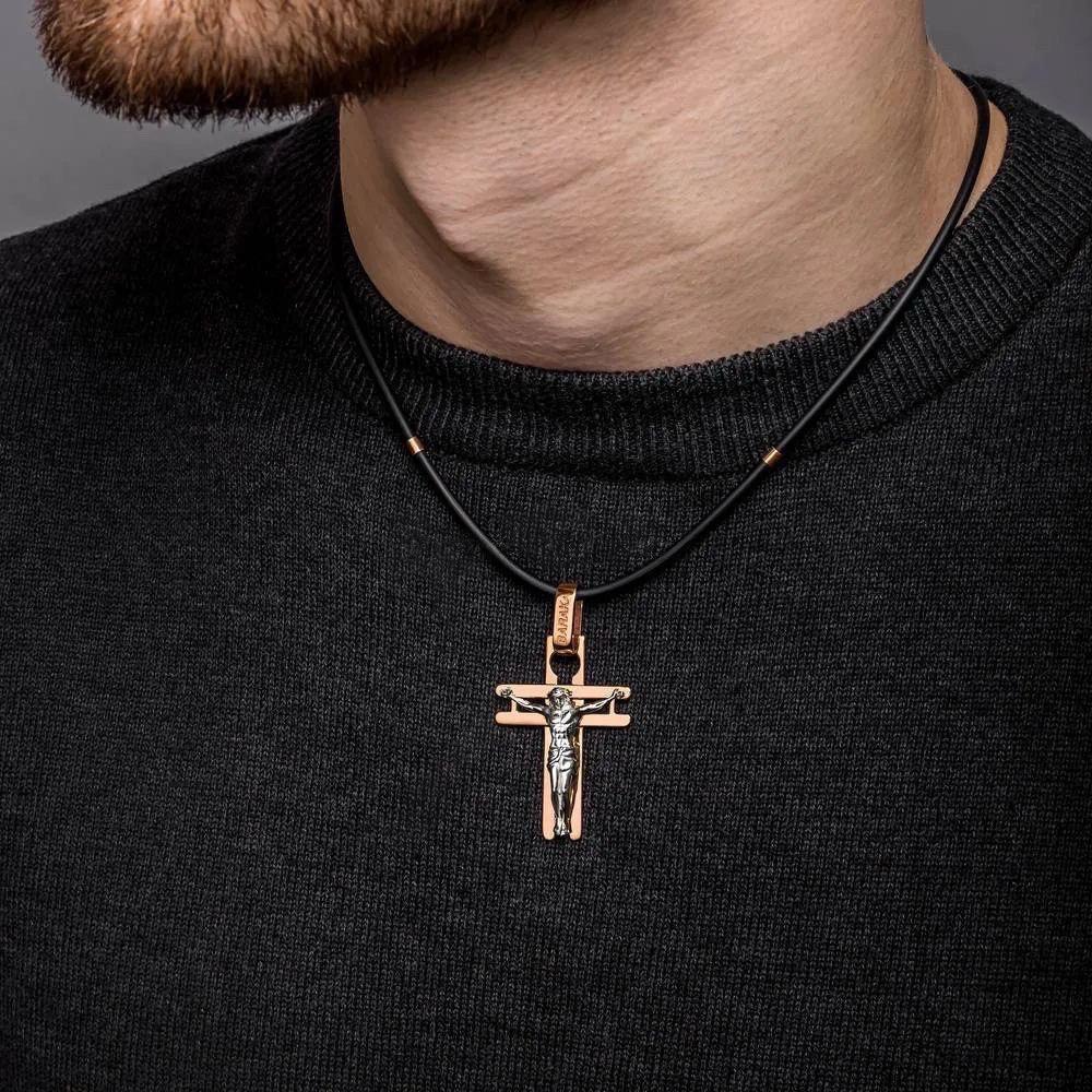 Cross in 14K/585 Rose and White Gold - Image 2
