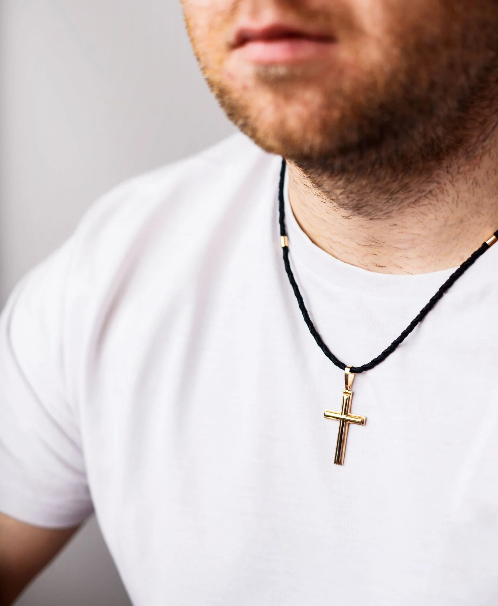 Cross in 14K/585 Rose and White Gold - Image 2