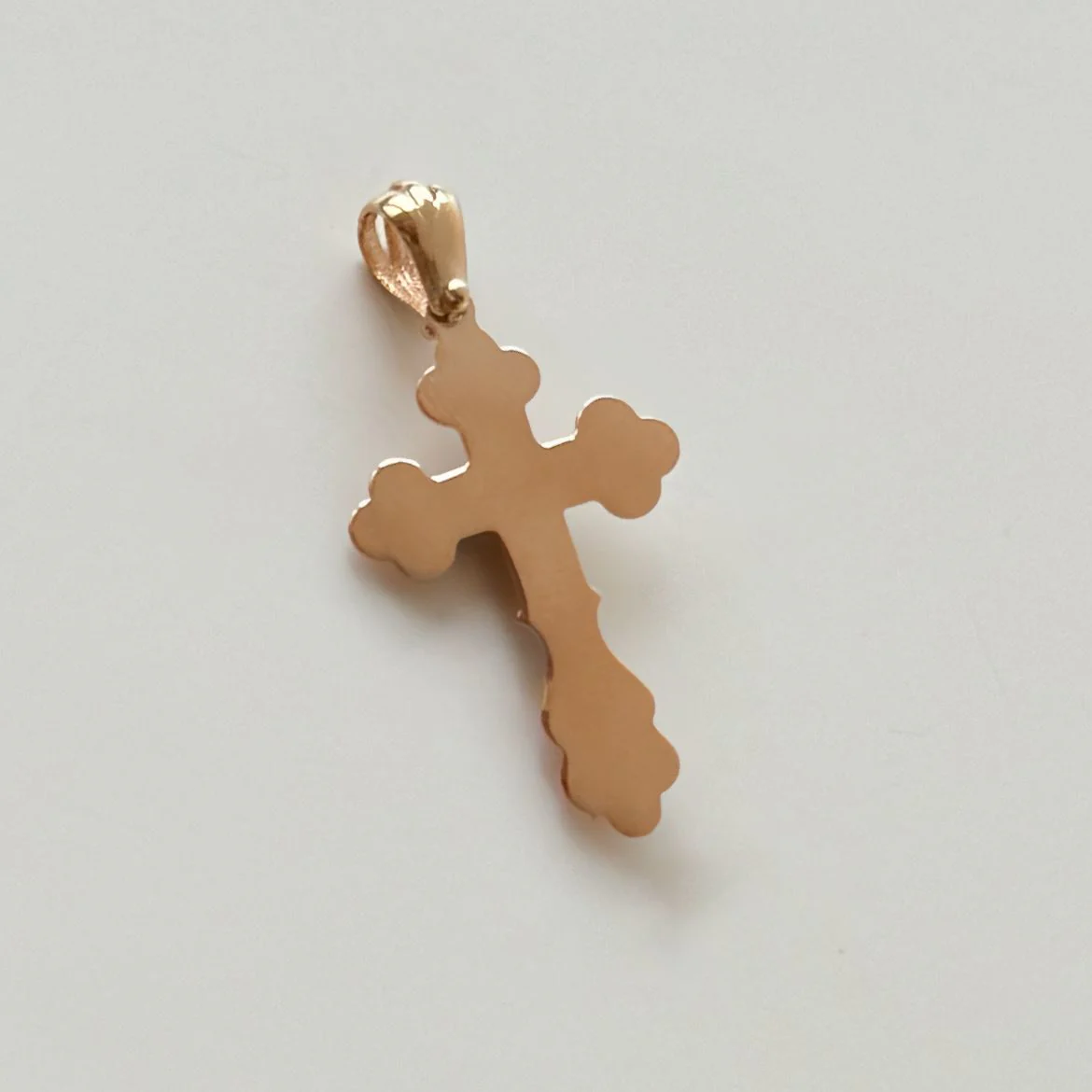 Cross in 14K/585 Rose and White Gold with Enamel - Image 2
