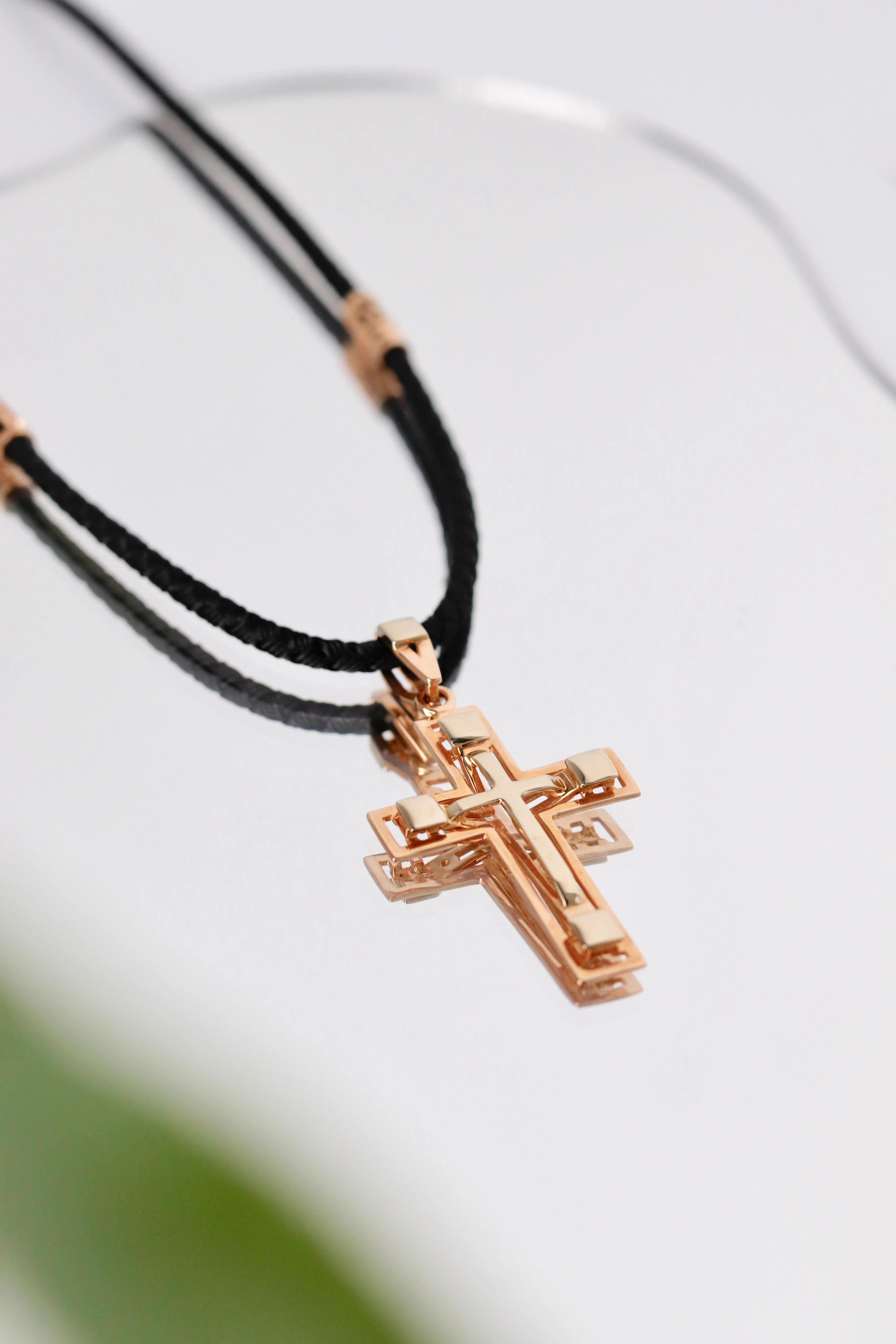 Cross in 14K/585 Rose and White Gold - Image 4