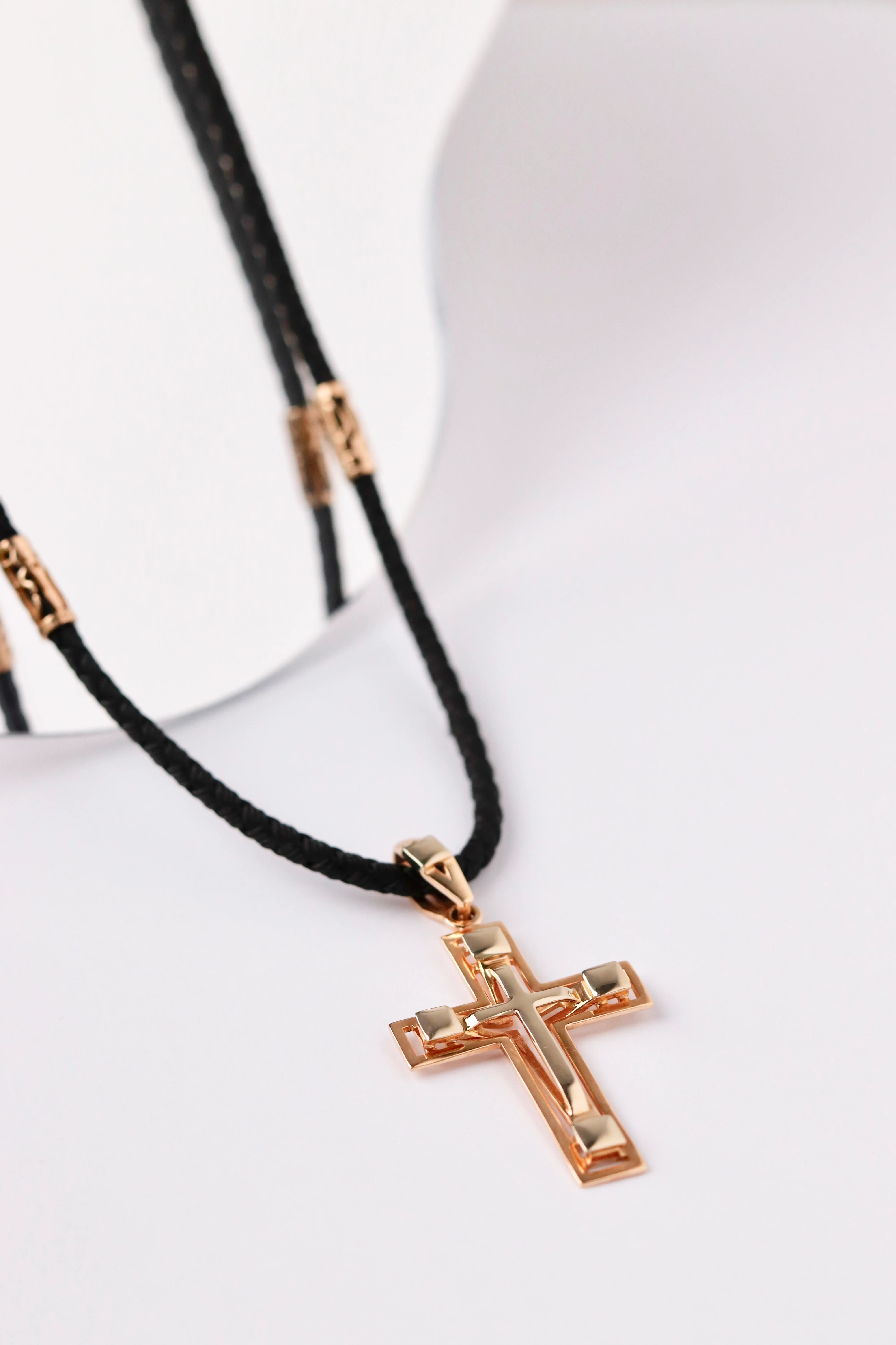 Cross in 14K/585 Rose and White Gold - Image 6