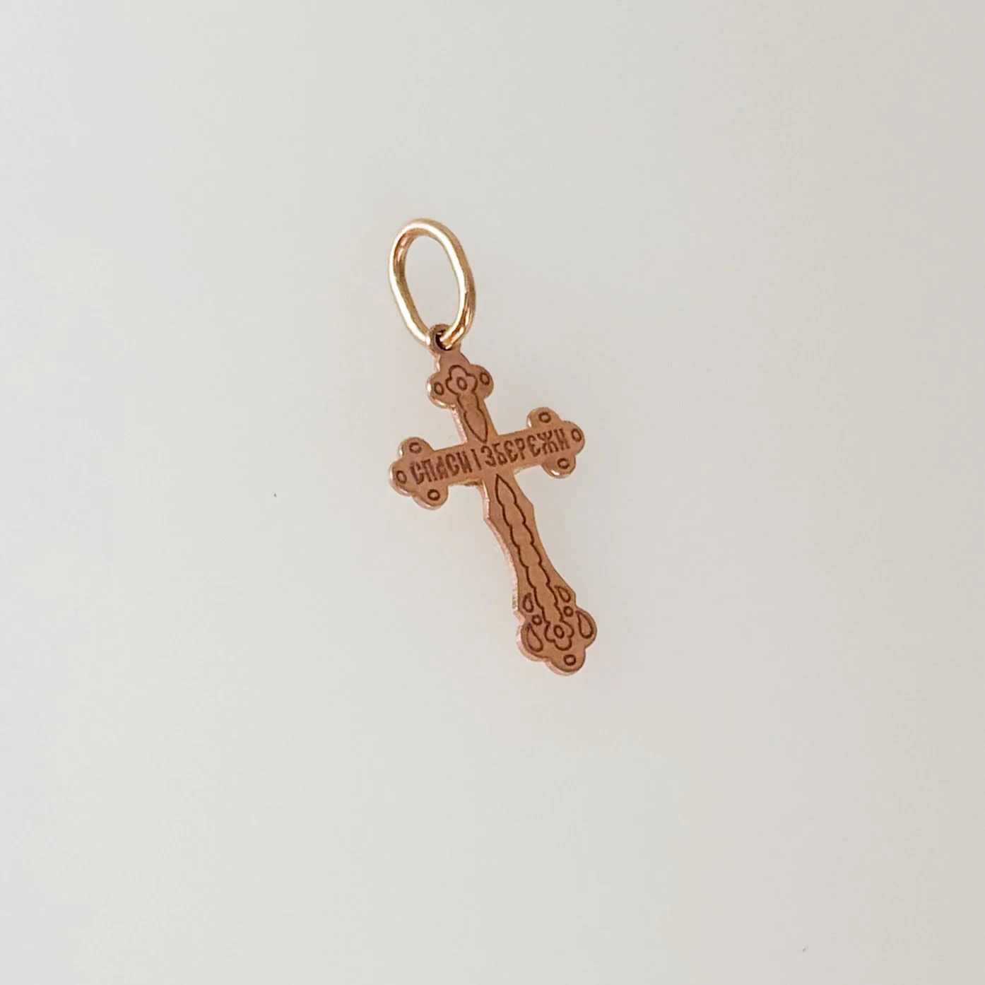 Cross in 14K/585 Rose Gold with White Gold Jesus - Image 2