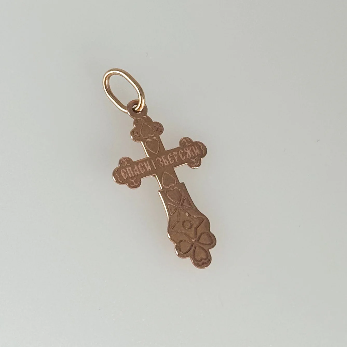 Cross in 14K/585 Rose Gold with White Gold Jesus - Image 2