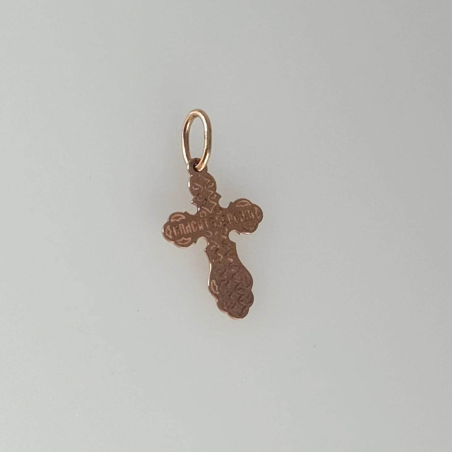 Cross in 14K/585 Rose Gold with White Gold Jesus - Image 2