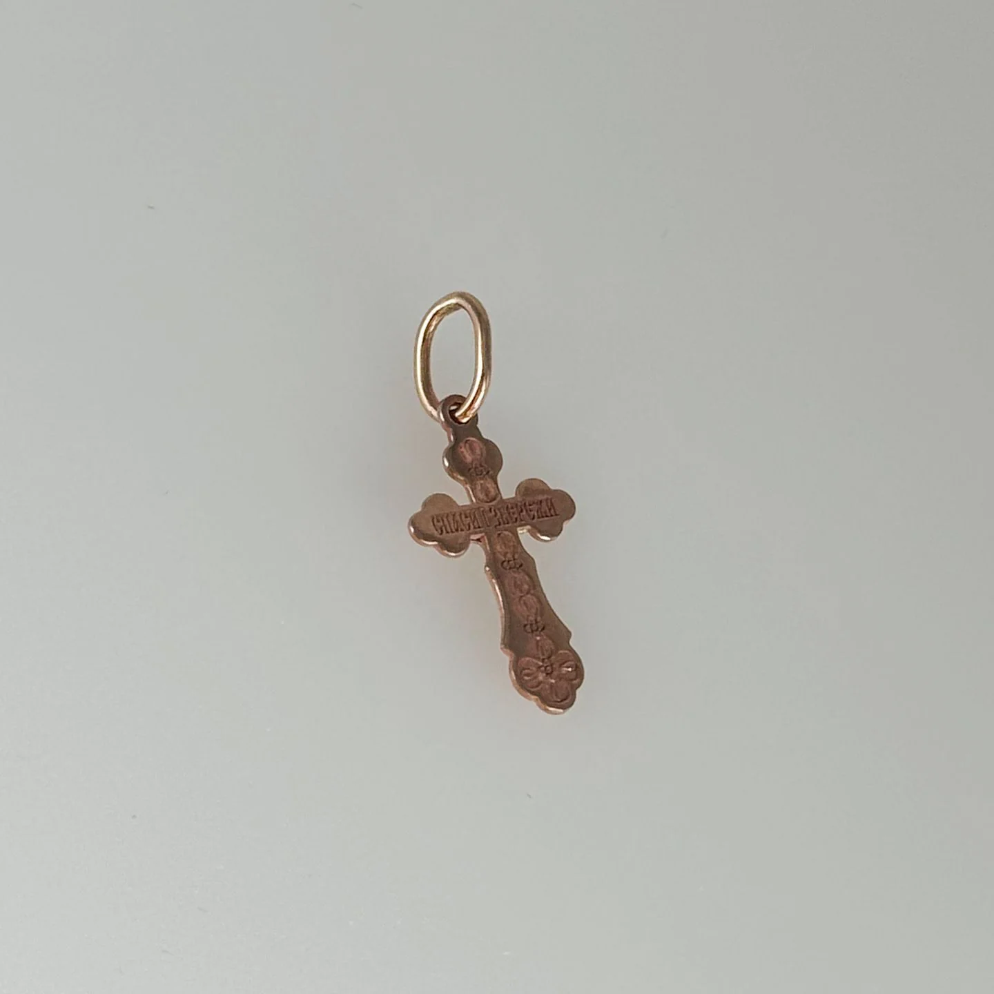 Cross in 14K/585 Rose Gold with White Gold Jesus - Image 2