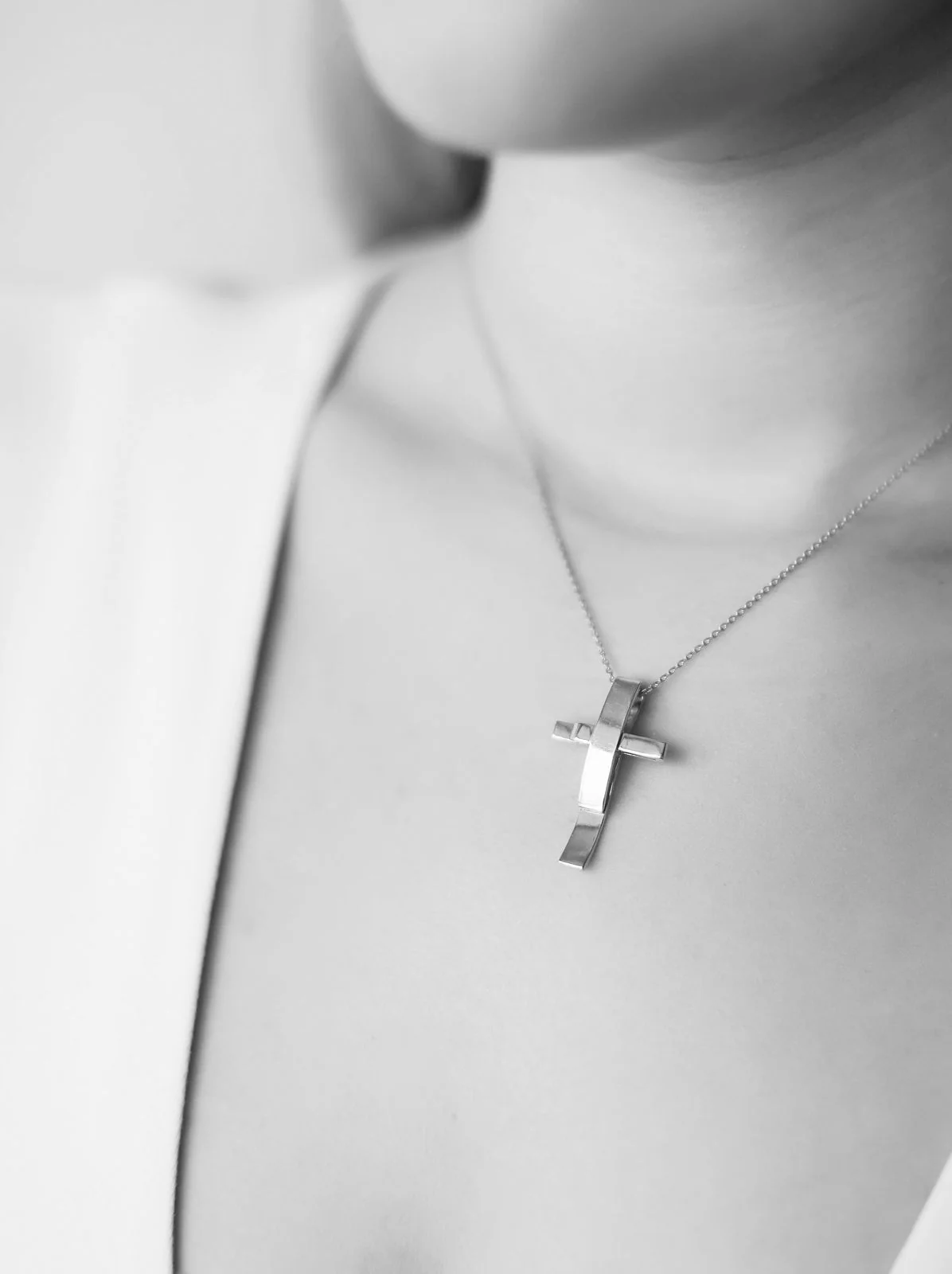 Cross in 14K/585 White Gold - Image 3