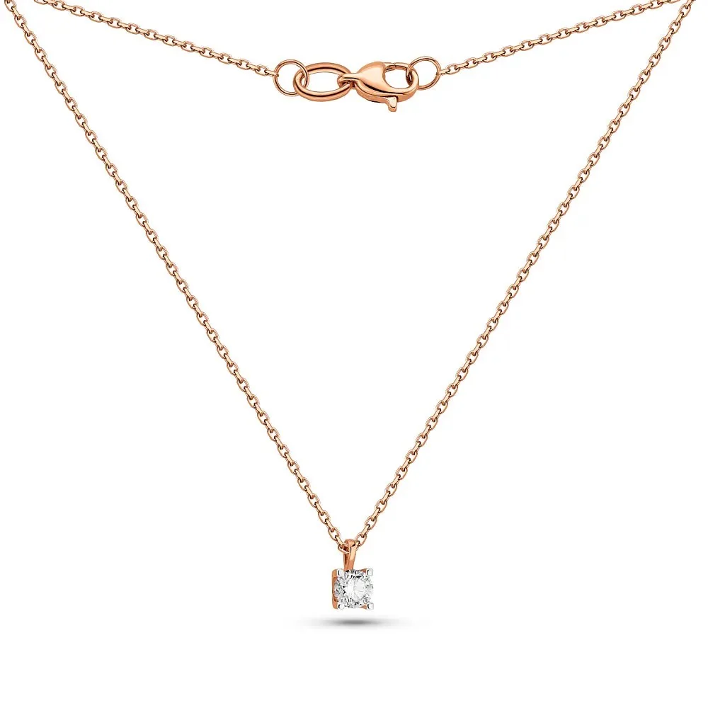 Diamond Necklace in 14K/585 Rose Gold - Image 2