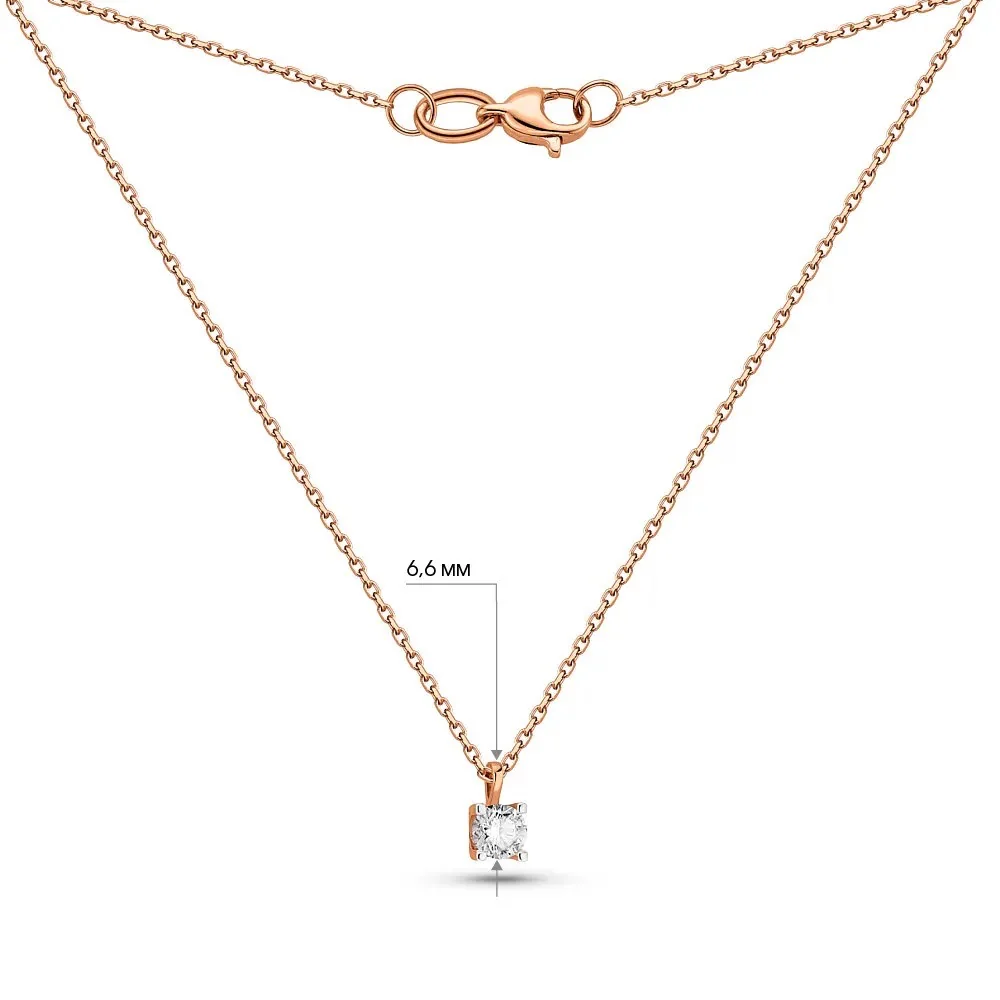 Diamond Necklace in 14K/585 Rose Gold - Image 3