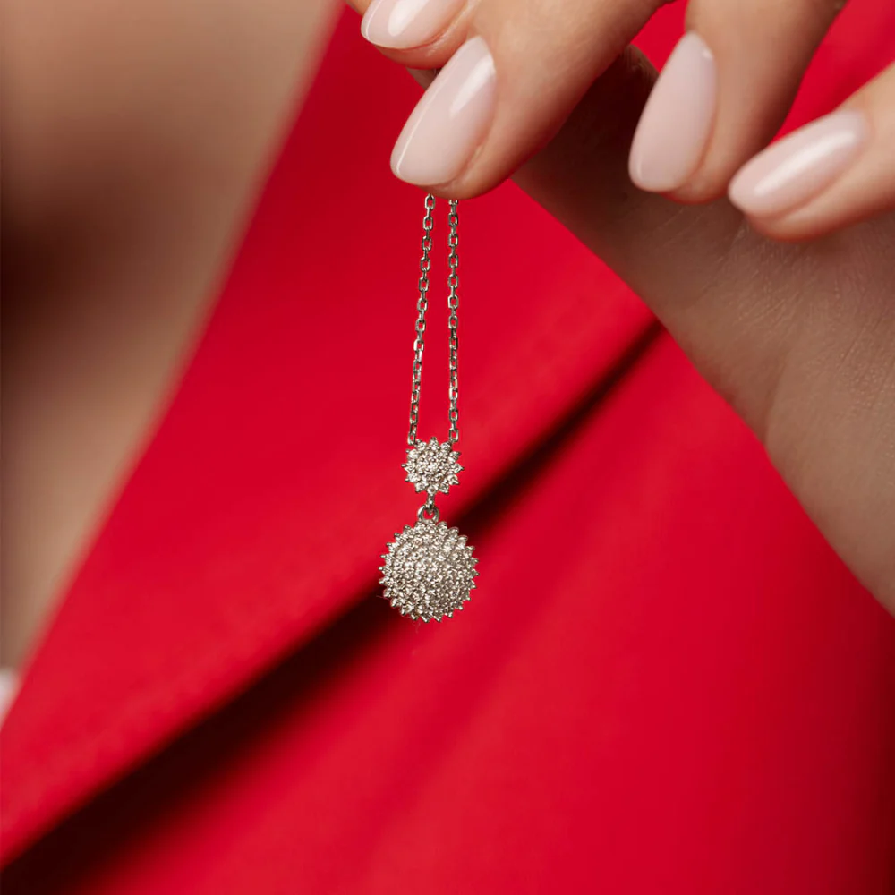 Diamond Necklace in 14K/585 White Gold - Image 2