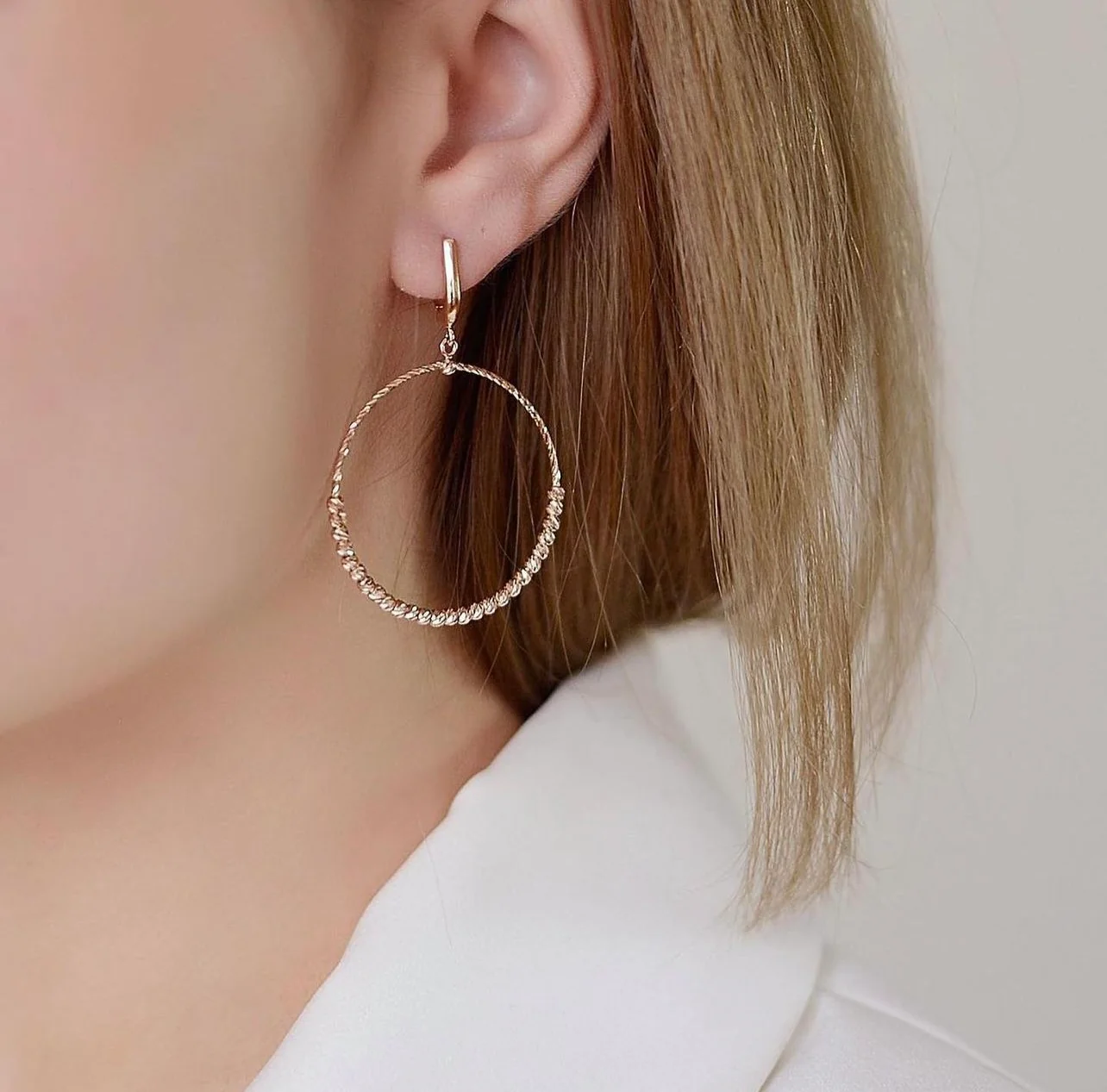 Drop Earrings in 14K/585 Rose Gold - Image 2