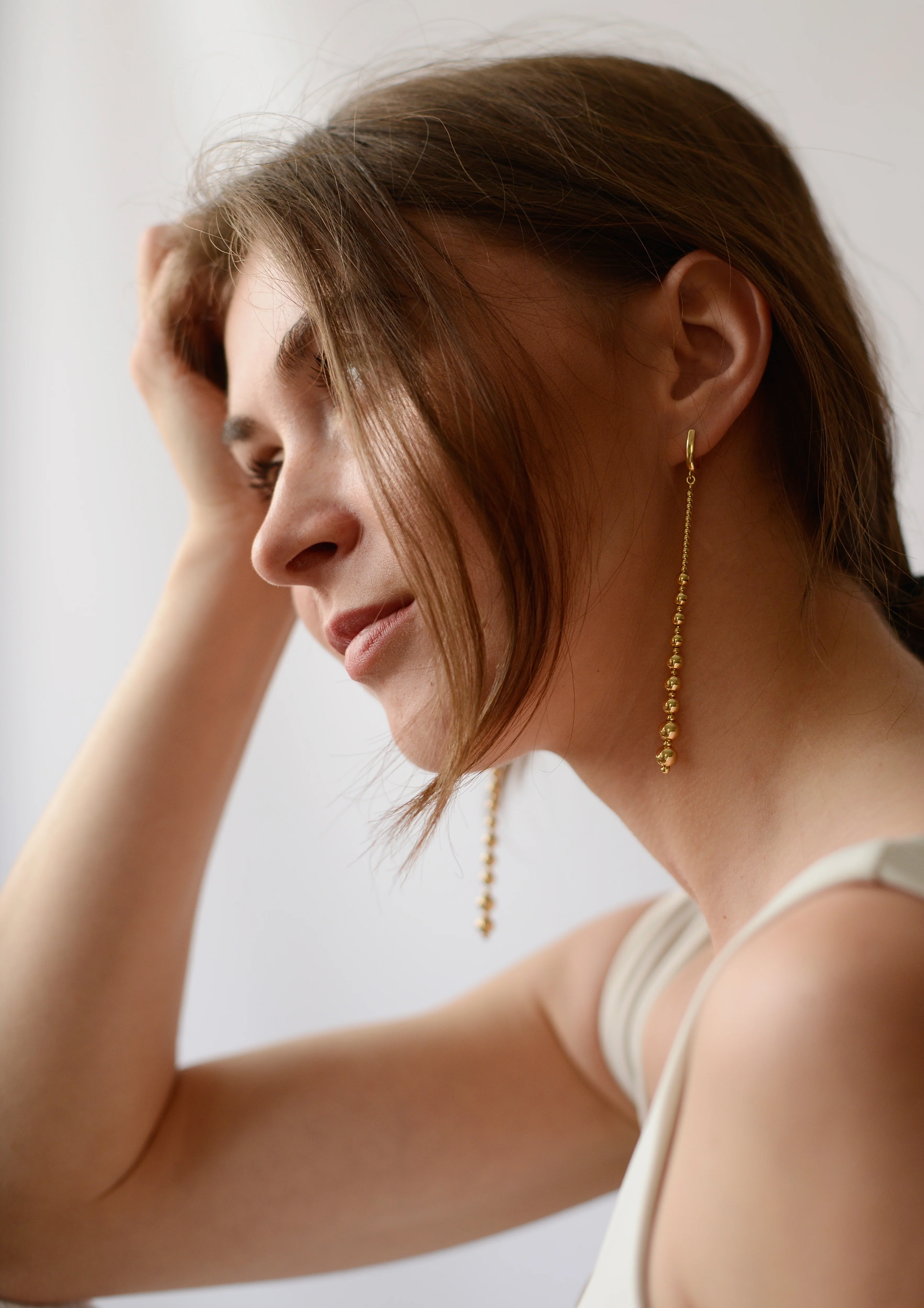 Drop Earrings in 14K/585 Yellow Gold - Image 3