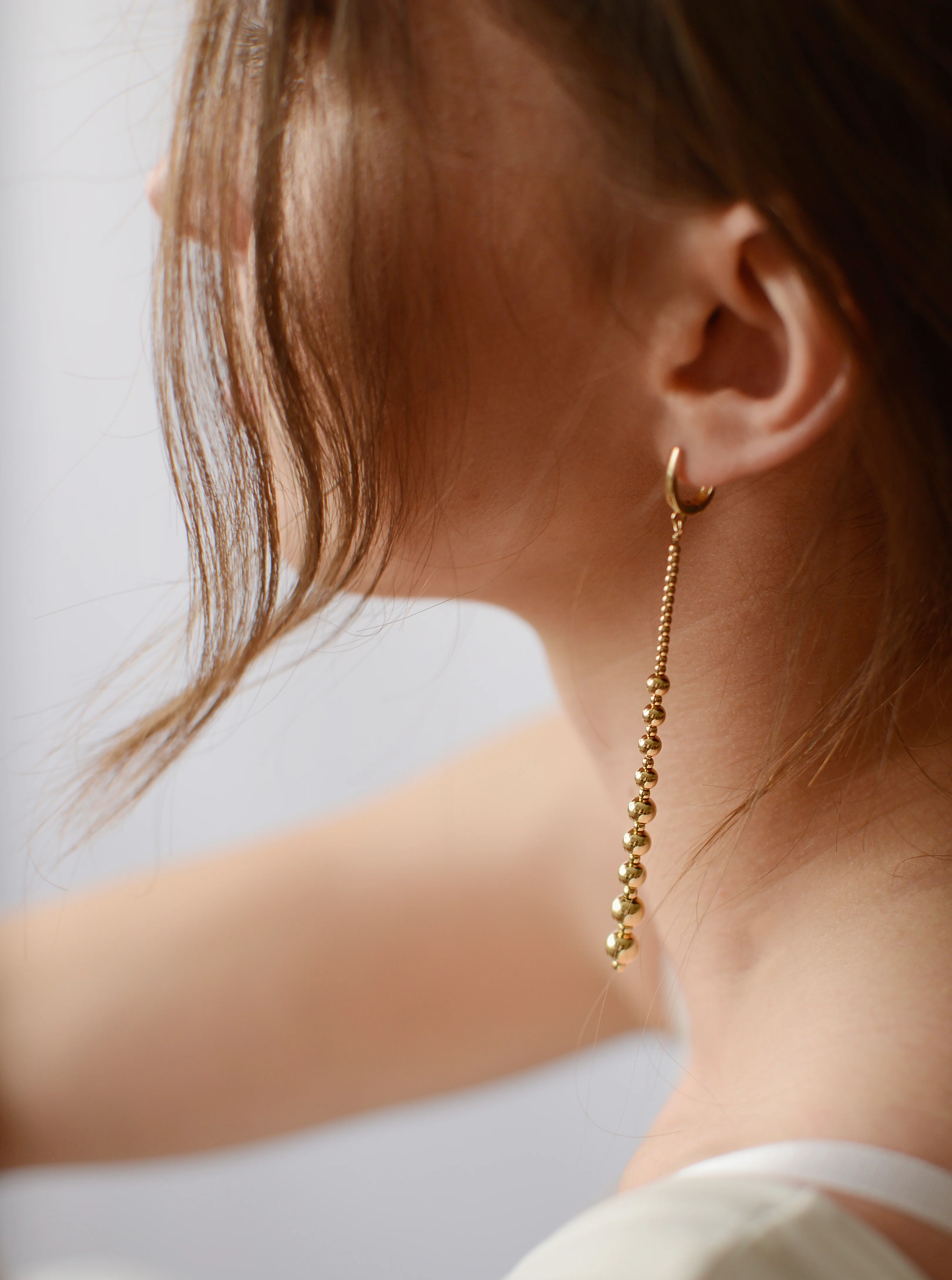 Drop Earrings in 14K/585 Yellow Gold - Image 4