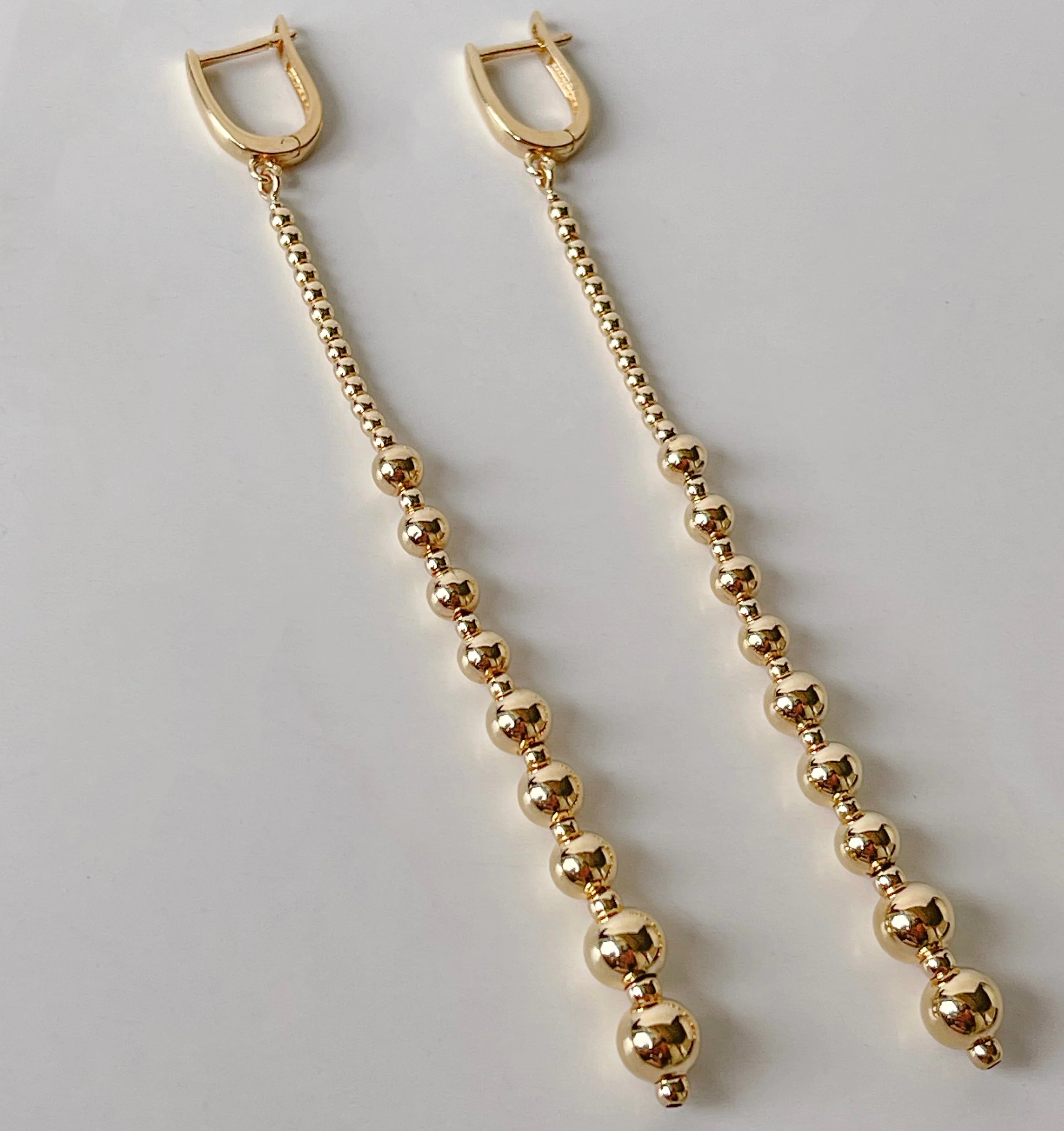 Drop Earrings in 14K/585 Yellow Gold - Image 5