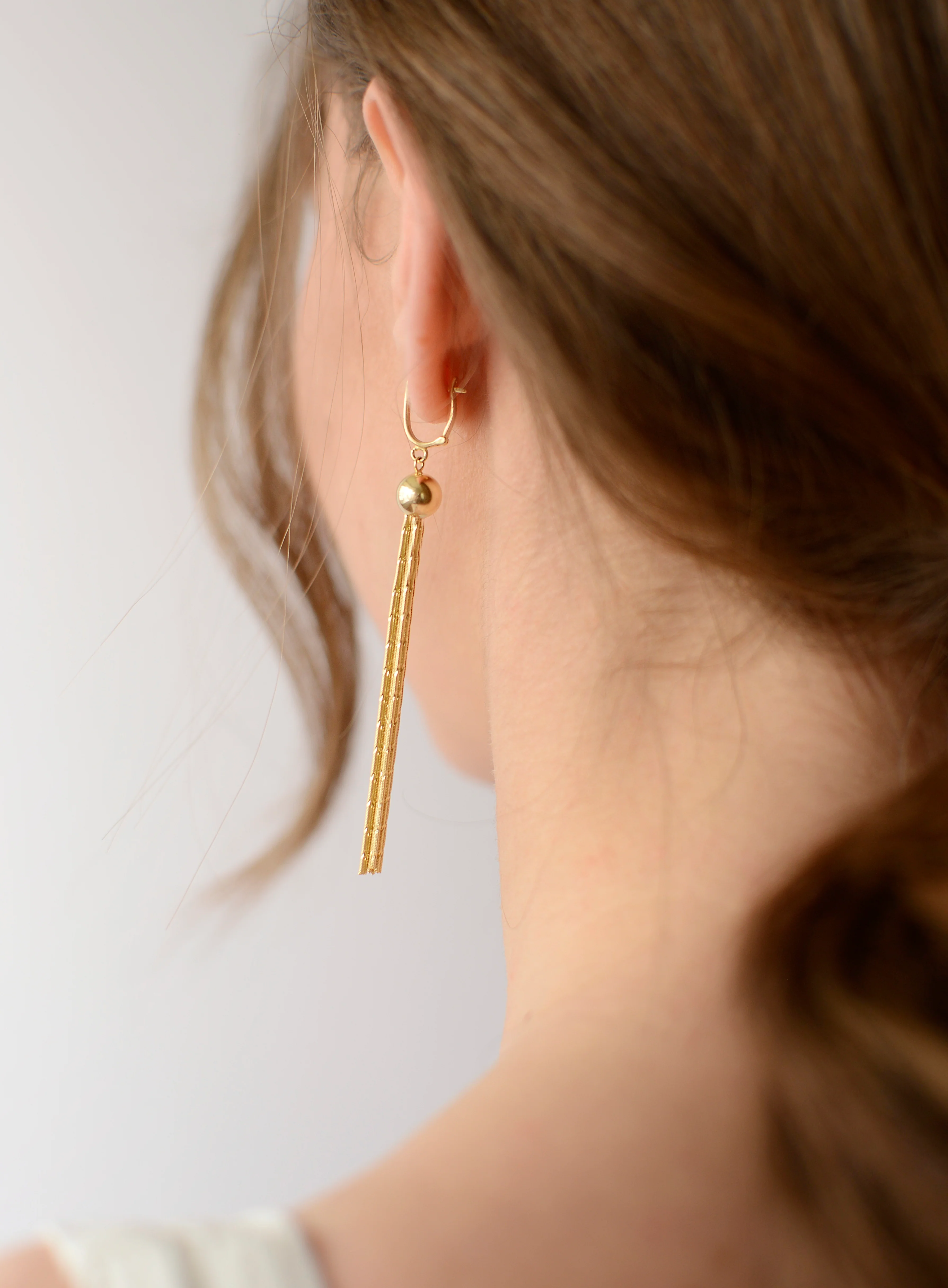 Drop Earrings in 14K/585 Yellow Gold - Image 3