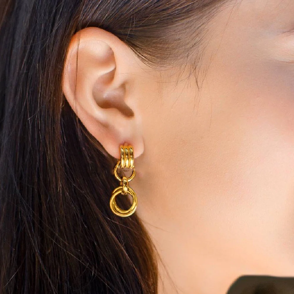 Drop Earrings in 14K/585 Yellow Gold - Image 2