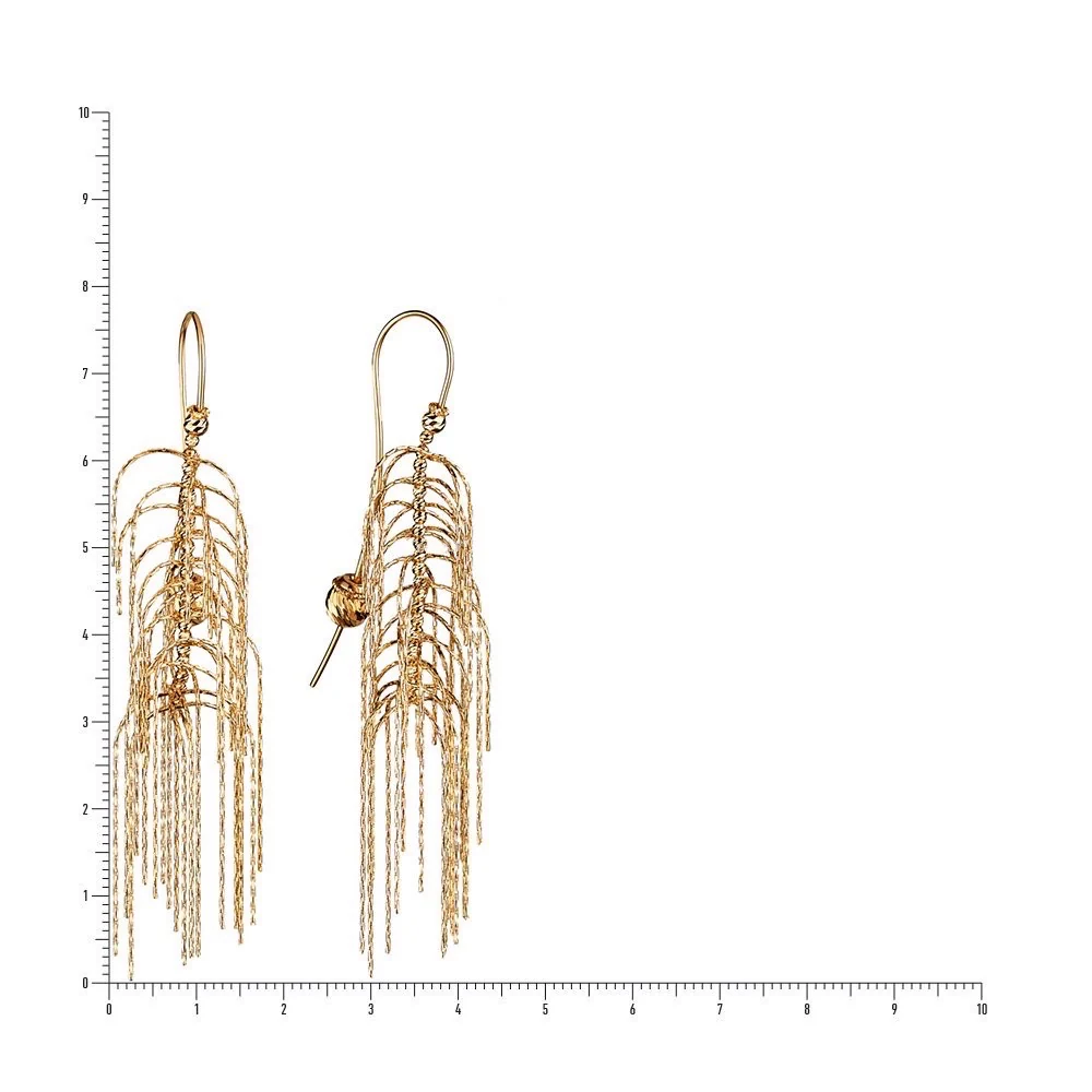 Drop Voluminous Earrings in 14K/585 Yellow Gold - Image 2