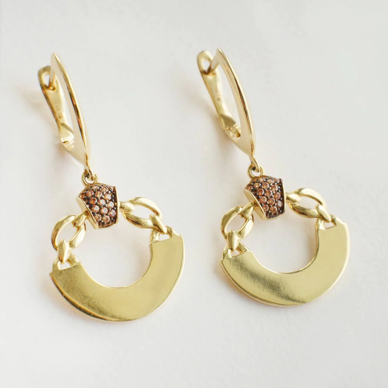 Drop Earrings in 14K/585 Yellow Gold - Image 3