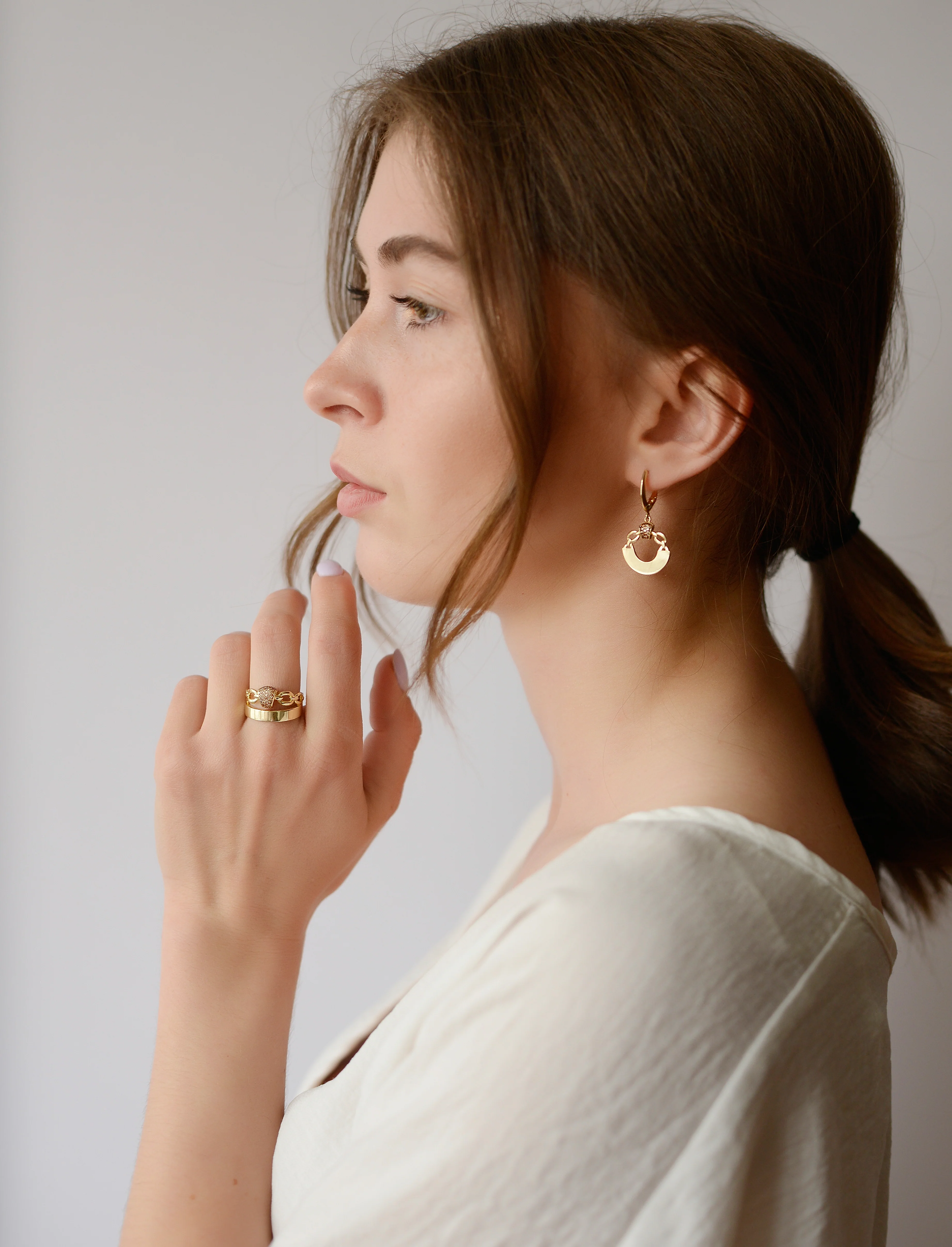 Drop Earrings in 14K/585 Yellow Gold - Image 5