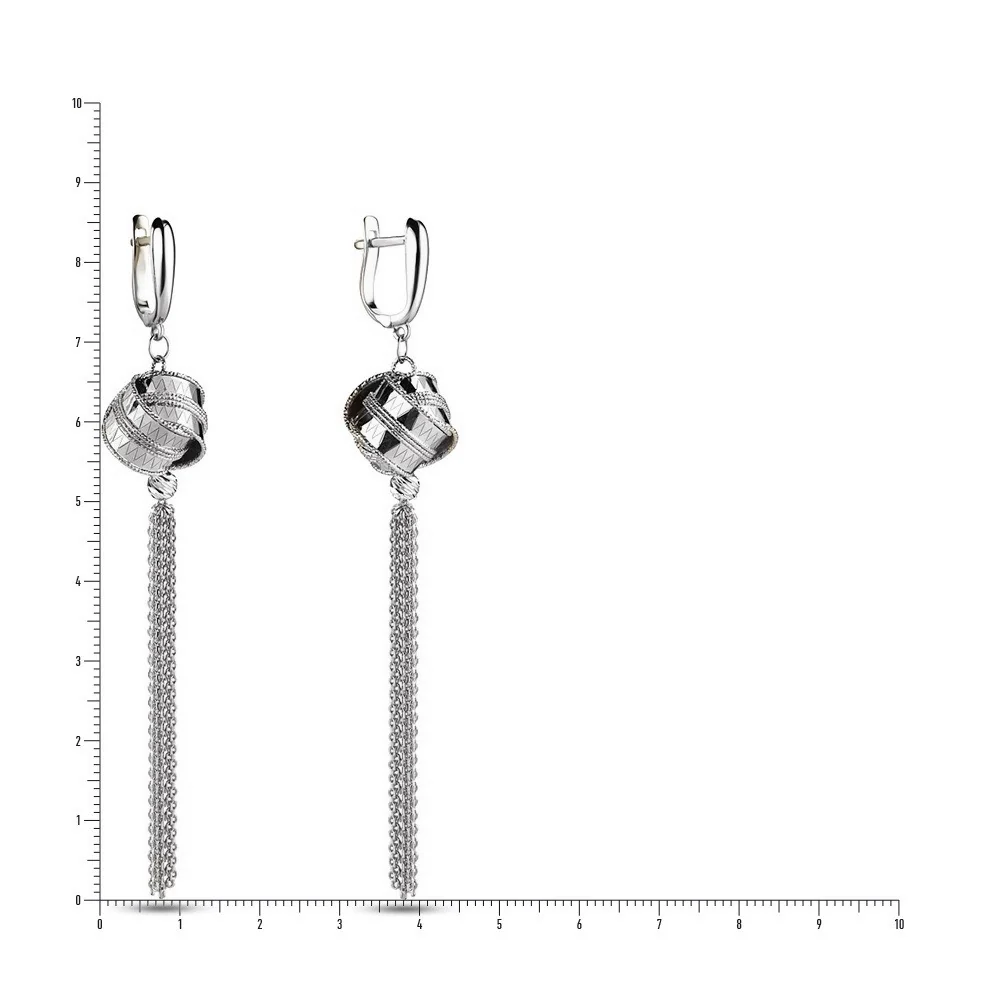 Drop Earrings in 14K/585 White Gold - Image 2