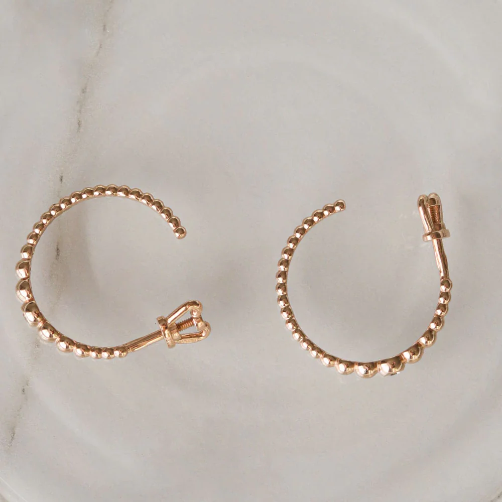 Earrings in 14K/585 Yellow Gold with Cubic Zirconia - Image 2