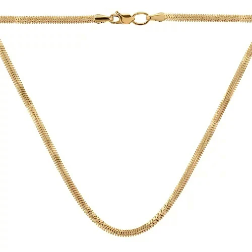 Flat Snake Chain in 14K/585 Yellow Gold 2.5 mm - Image 3