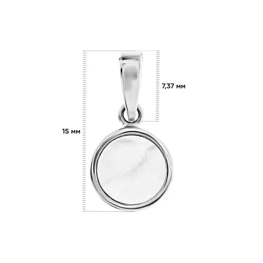 Pendant in 14K/585 White Gold with Mother of Pearl - Image 2
