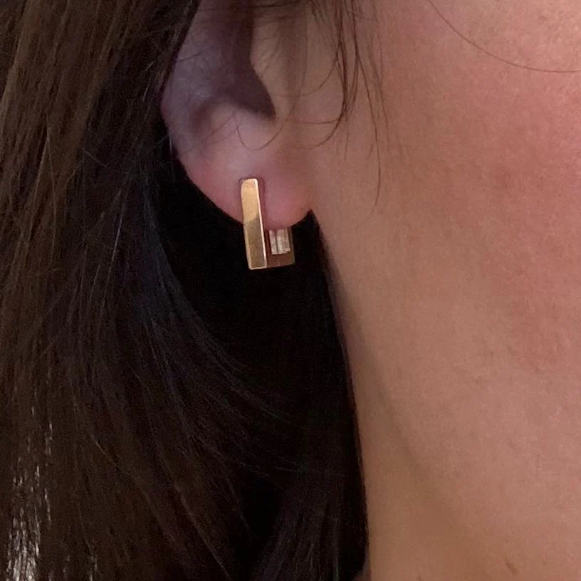 Hoop Earrings in 14K/585 Rose Gold - Image 2