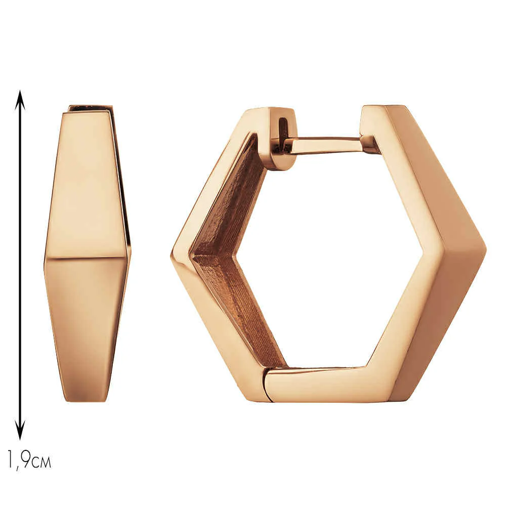Hoop Earrings in 14K/585 Rose Gold - Image 2