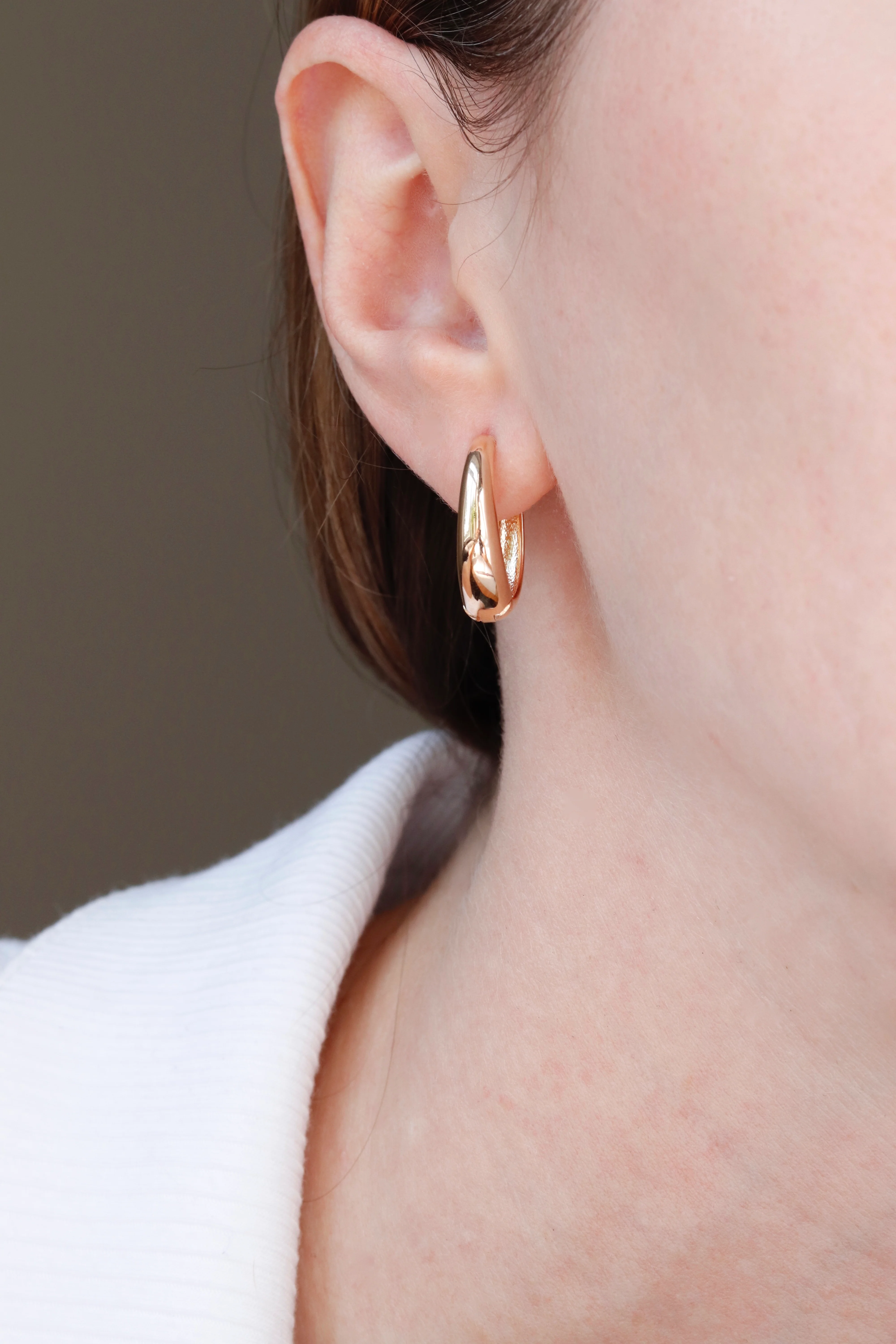 Hoop Earrings in 14K/585 Rose Gold - Image 3