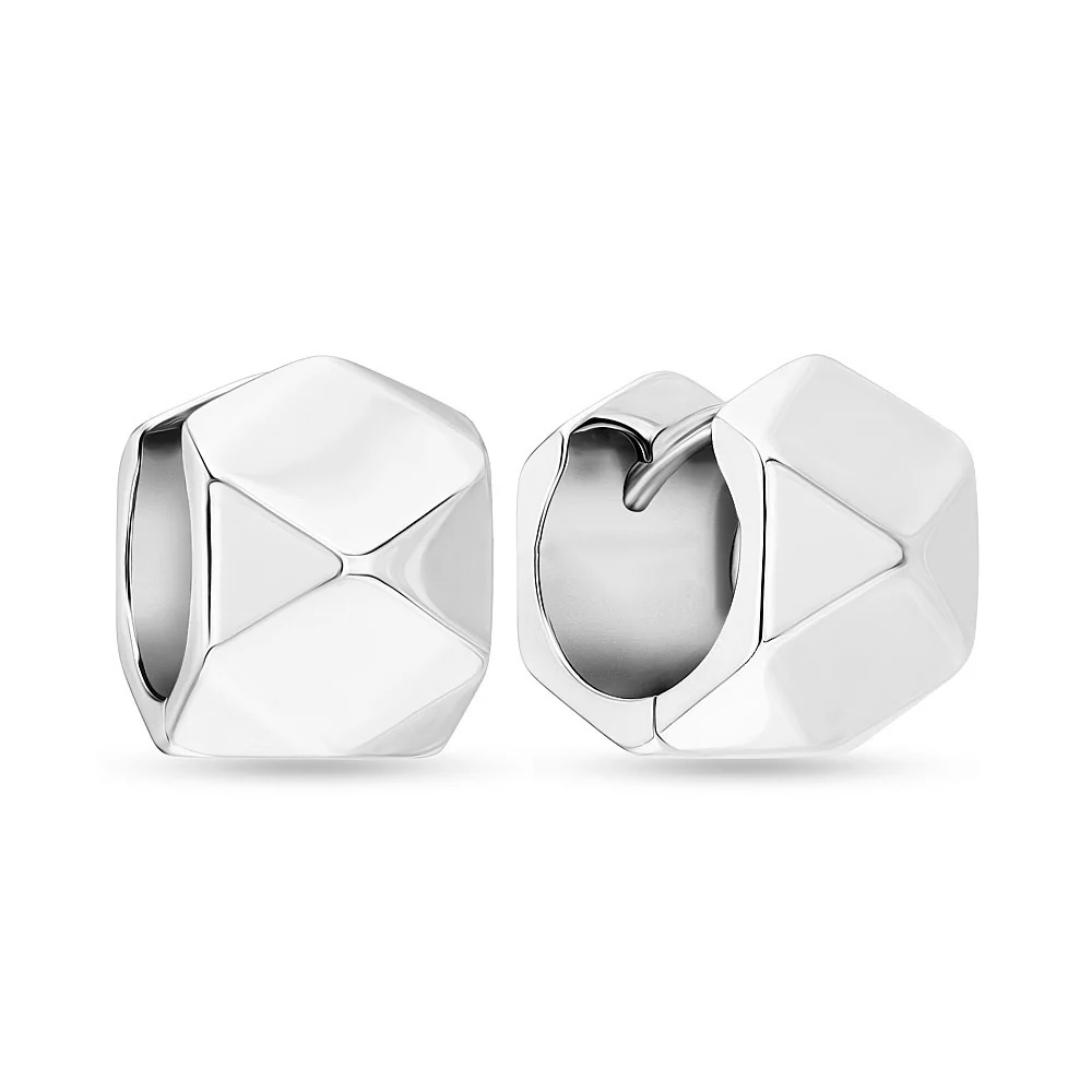 Hoop Earrings in 14K/585 White Gold