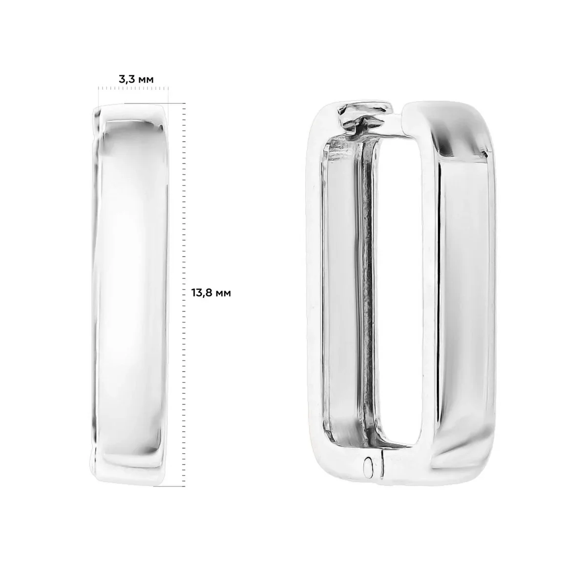 Hoop Earrings in 14K/585 White Gold - Image 2