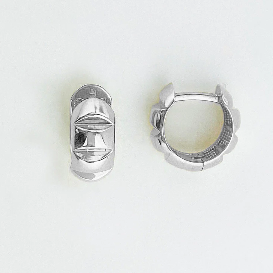 Hoop Earrings in 14K/585 White Gold - Image 2