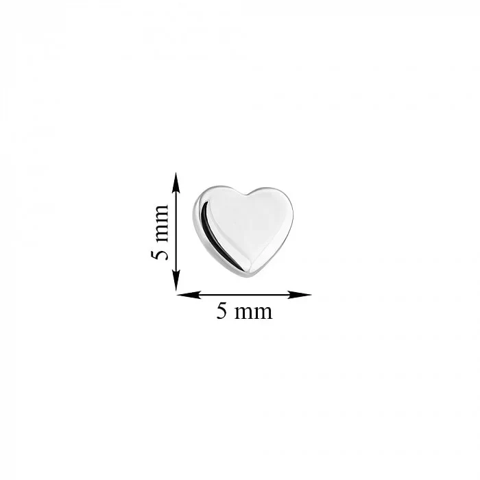 Hearts Studs in 14K/585 White Gold - Image 3